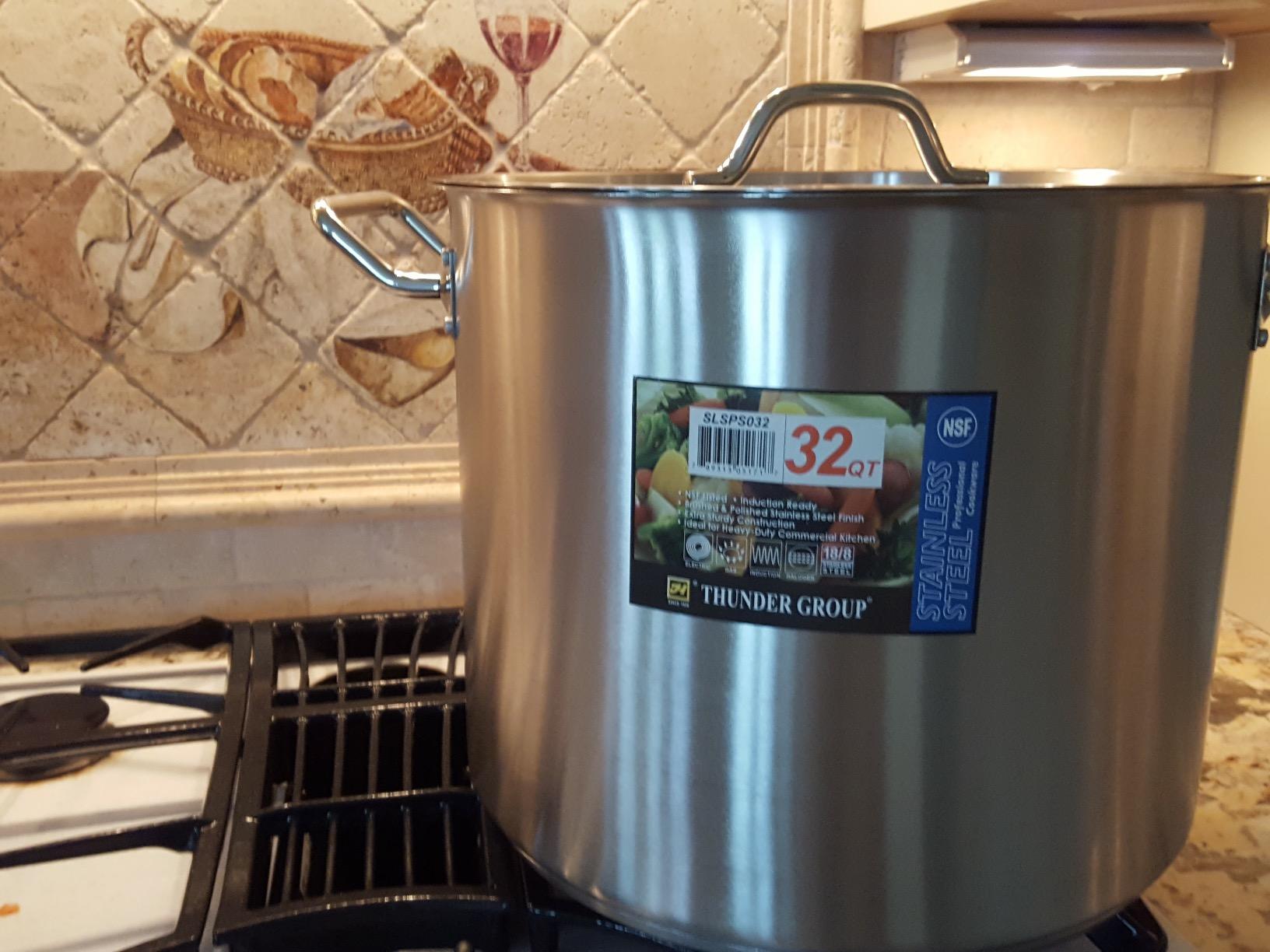 Update International 16 Qt Stainless Steel Stock Pot w/Cover, silver, SPS-16 customer photo 2