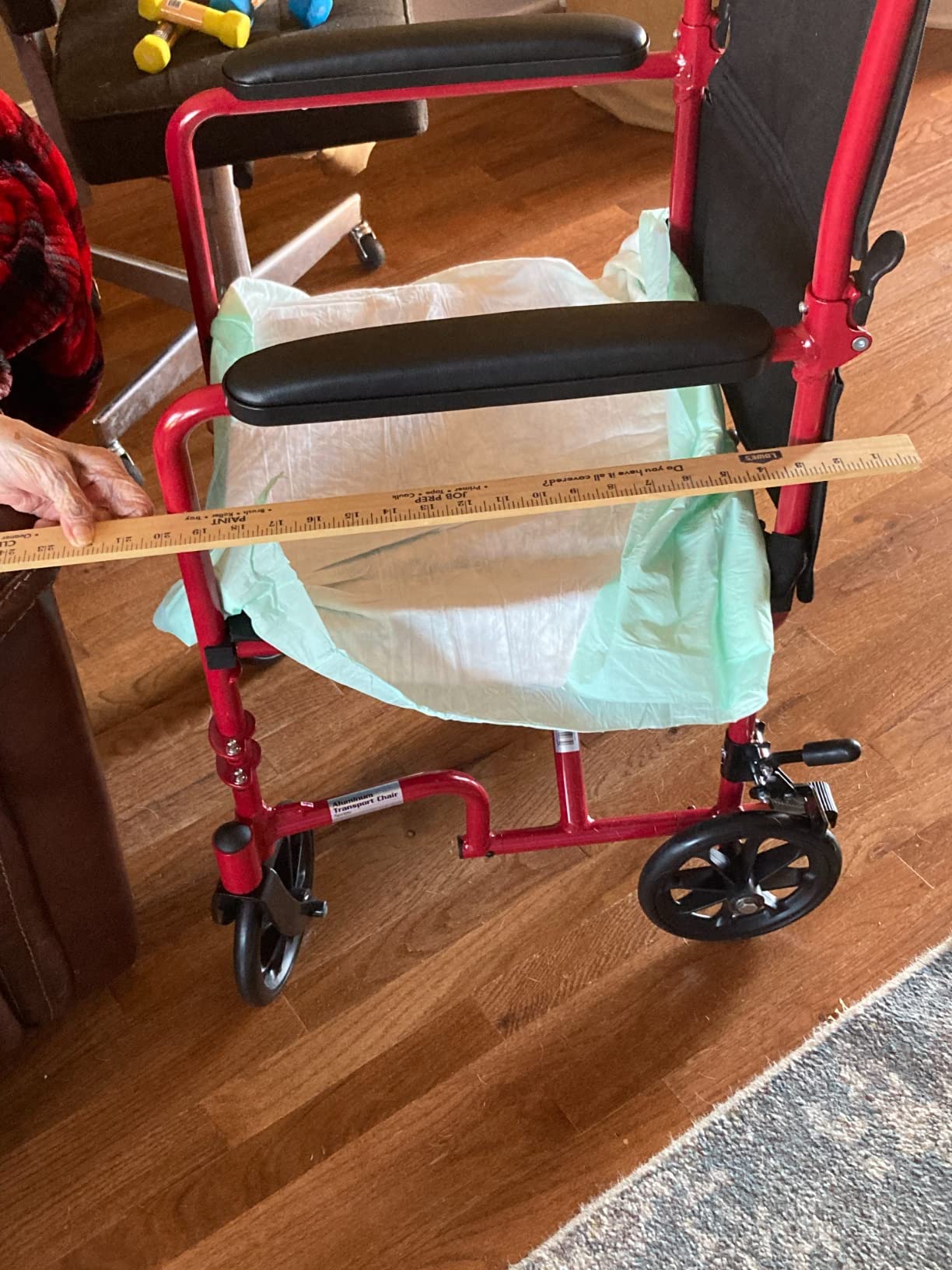 Drive Medical ATC19-BL Transport Wheelchair with Swing-Away Footrest, Blue | Lightweight Aluminum Transport Wheelchair with Swing-Away Footrest for Easy On and Off Transfers customer photo 1