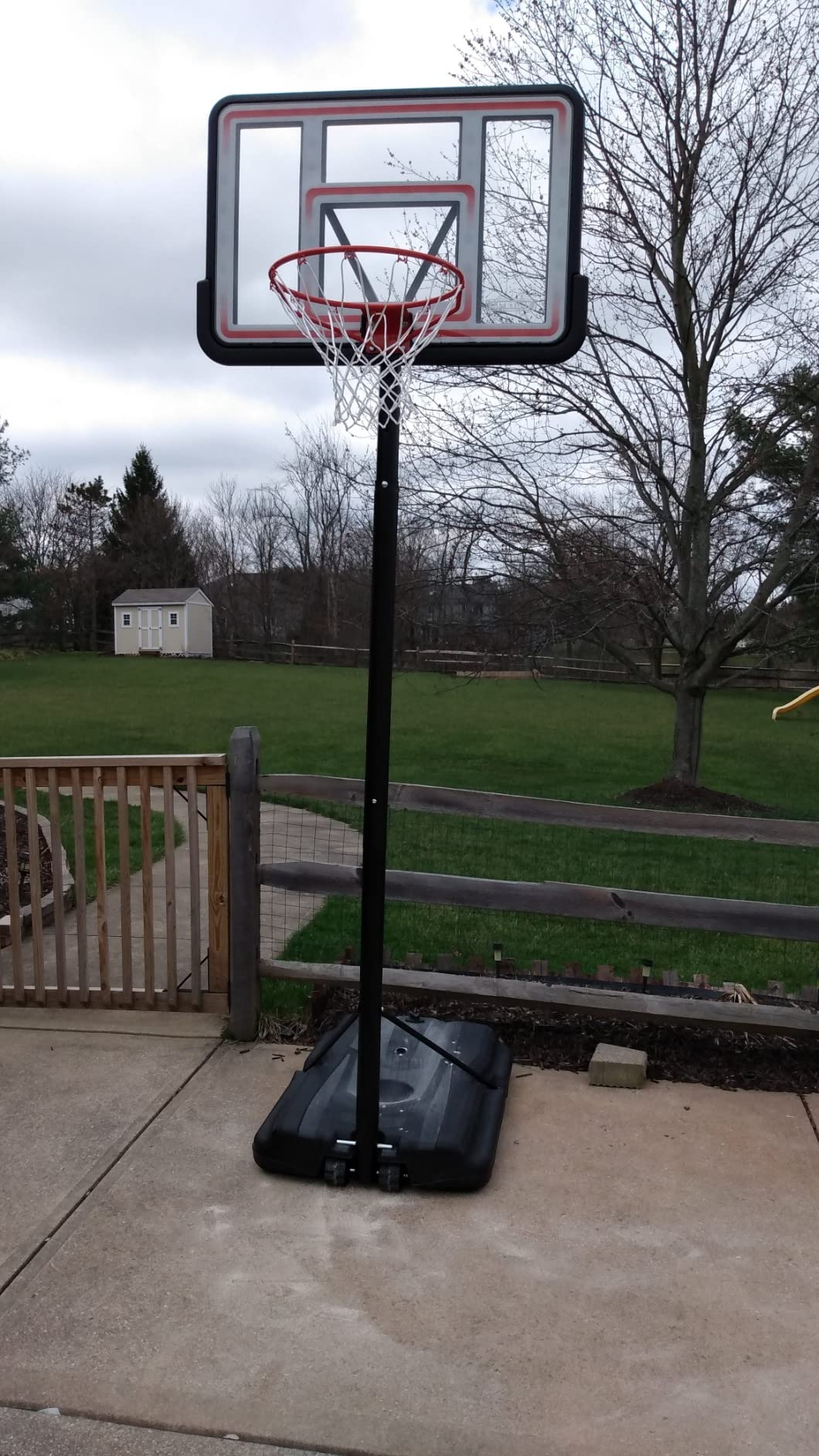 Lifetime Portable Basketball Hoop, Adjustable Height 7.5-10 Ft, 44 Inch Shatterproof Fusion Backboard, Base with Wheels customer photo 1