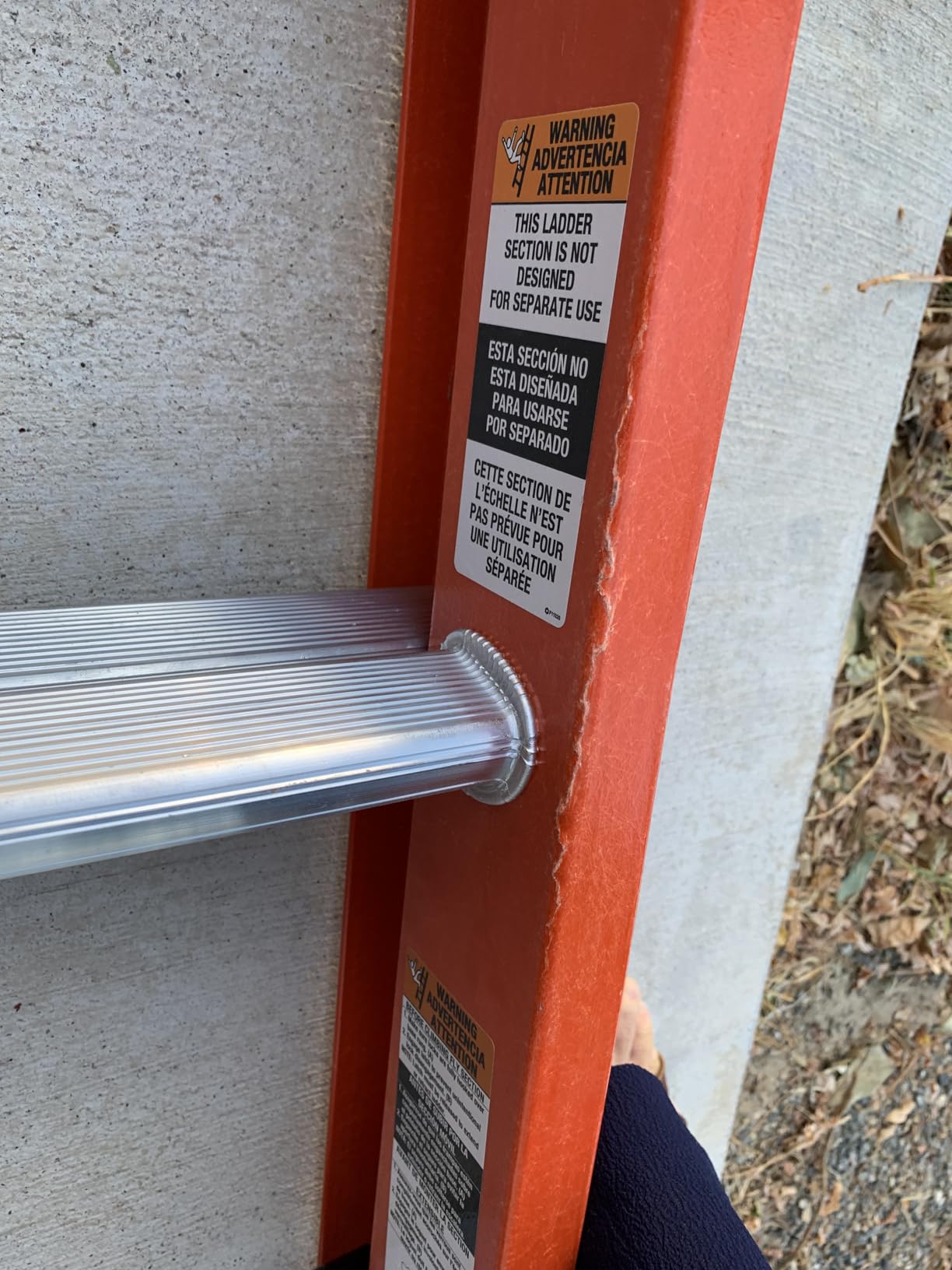 Louisville Ladder 24-foot Fiberglass Extension Ladder, 300-Pound Load Capacity, Type IA, FE3224 customer photo 2