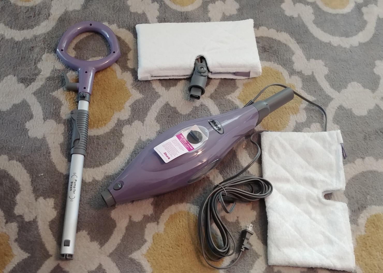 Shark Steam Pocket Mop with 2 Washable Double-sided Pads, Purple, S3501 | Lightweight, 2 Machine Washable Double-Sided Microfiber Pads, Swivel Steering, Steam Sanitization on Sealed Hard Floors customer photo 2