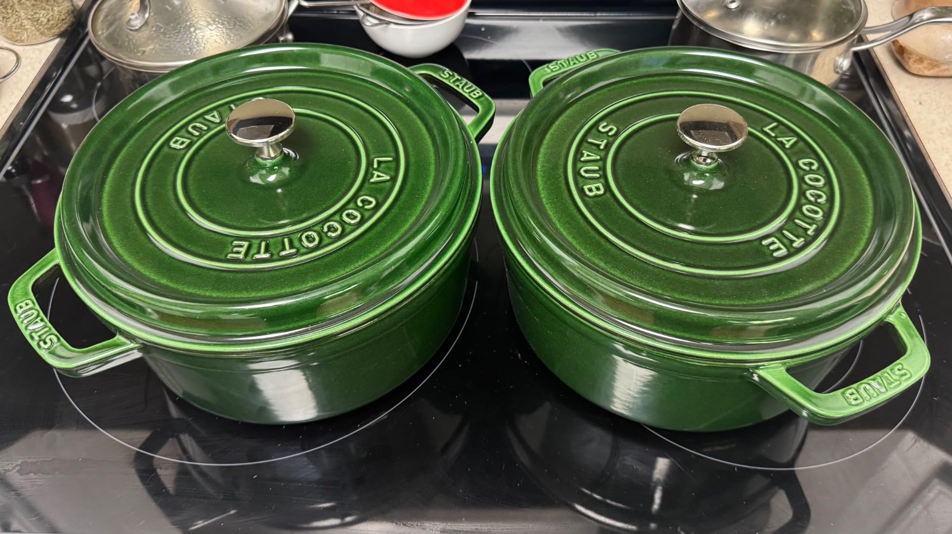 Staub 7-Qt Dutch Oven, Serves up to 7-8 People, Oven Safe to 500°F, Red | Perfect for Batch Cooking, Meal Prep & Large Meals. Braise, Roast & Bake in One Pot. Enameled Coated Cast Iron Dutch Oven customer photo 1