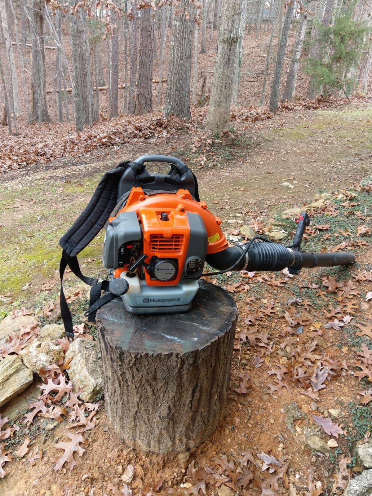 Husqvarna 350BT Gas Leaf Blower, 50.2-cc 2.1-HP 2-Cycle Backpack Leaf Blower, 692 CFM / 180 MPH / 21 N customer photo 2