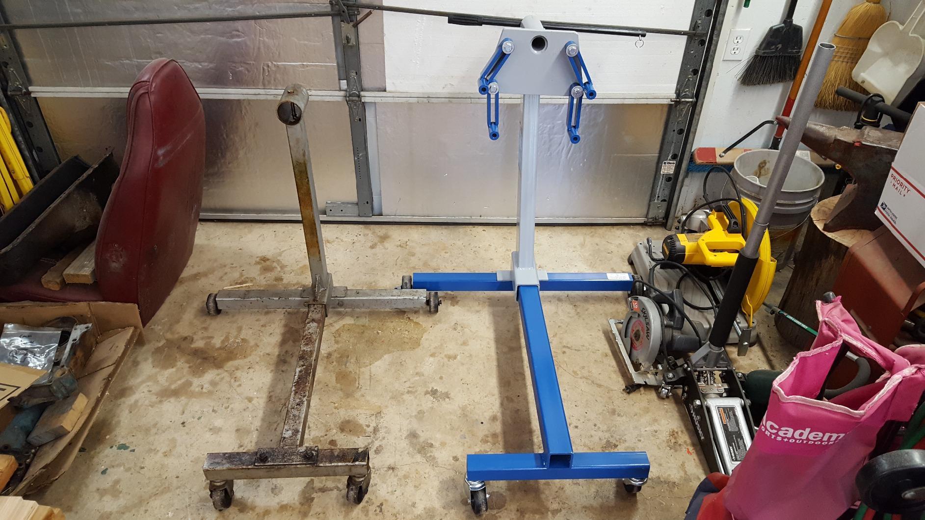 OTC 1726A 1,000 lb. Capacity Engine Stand - 360° Rotation, 8 Lock Positions | Ideal for Passenger Car and Light Truck Engine Rebuilding or Repair; 4 Wheel Design Offers Enhanced Stabililty customer photo 1