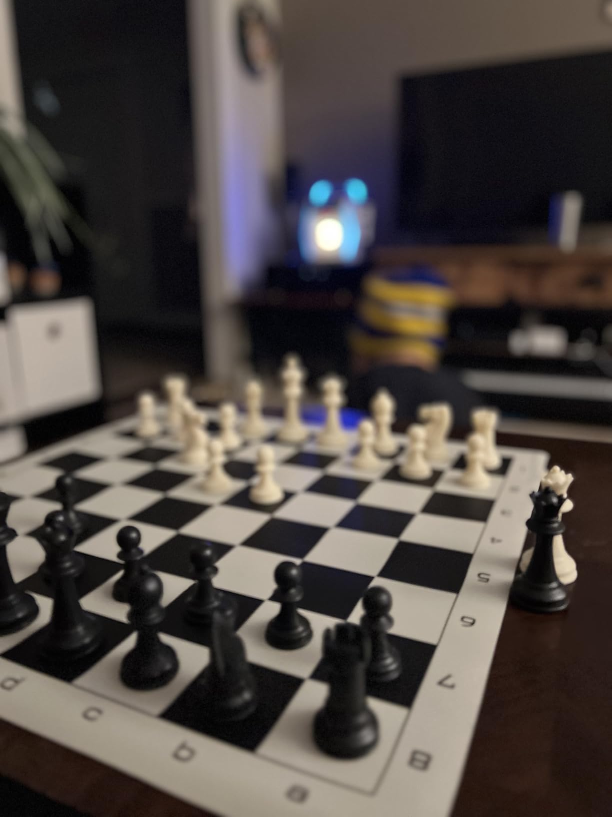 WE Games Best Value Tournament Chess Set - Includes 34 Chess Pieces, Roll Up Vinyl Chess Board, Chess Pieces, Chess Bag and Equalizer Dice, Travel Chess Sets for Adults customer photo 2