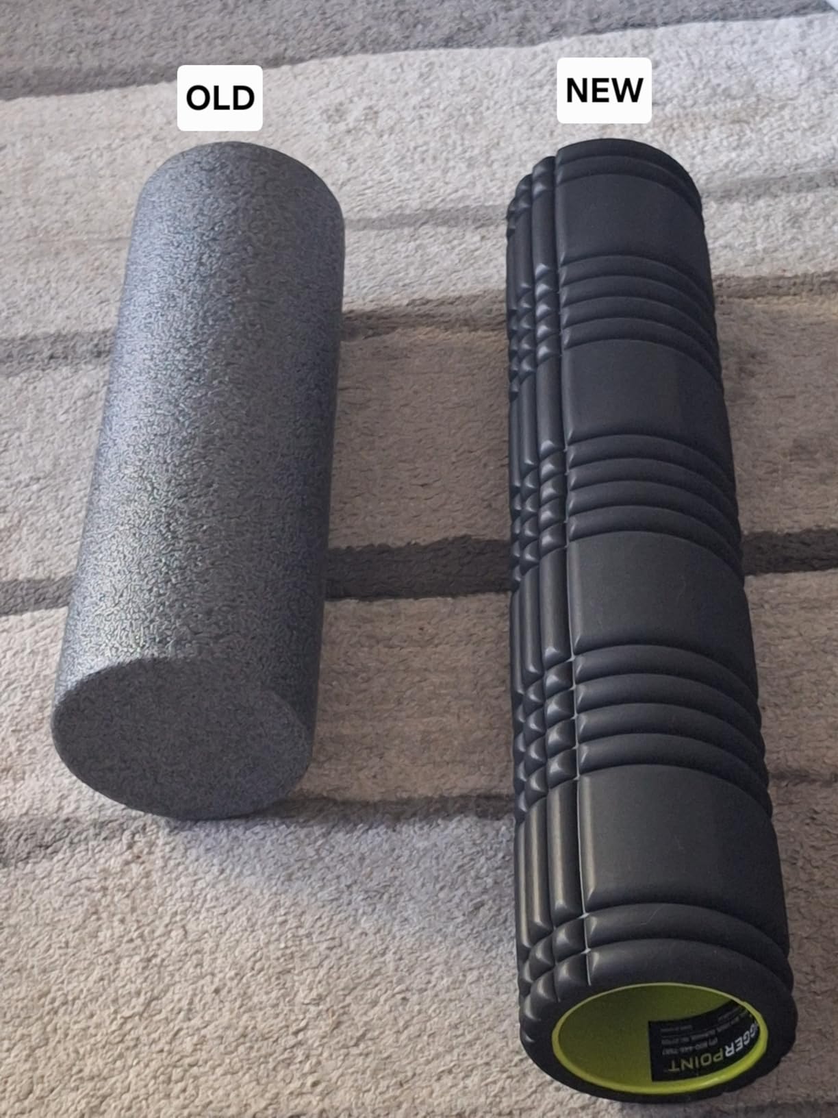 TriggerPoint Grid 2.0 Foam Roller for Deep Tissue Massage and Muscle Recovery, 26 Inch Multi-Density EVA with Hollow Core, Supports 500 Pounds, Black customer photo 1