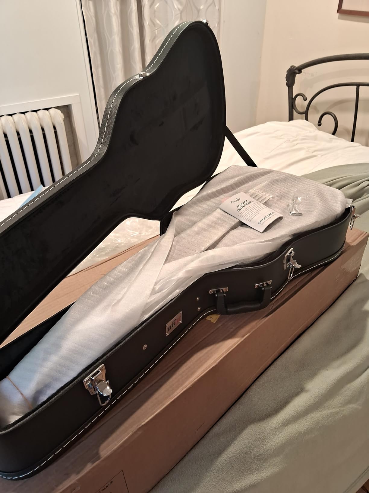 Fender CD-60S Solid Top Dreadnought Acoustic Guitar - All Mahogany Bundle with Hard Case, Tuner, Strap, Strings, Picks, and Austin Bazaar Instructional DVD customer photo 2