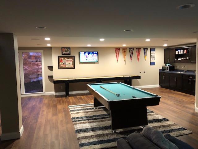Playcraft Woodbridge Shuffleboard Table with Storage Cabinet - Shuffle Board Game Table Set with Matching Abacus, 8 Pucks, Brush & Wax - Pro Style Climate Adjusters customer photo 2