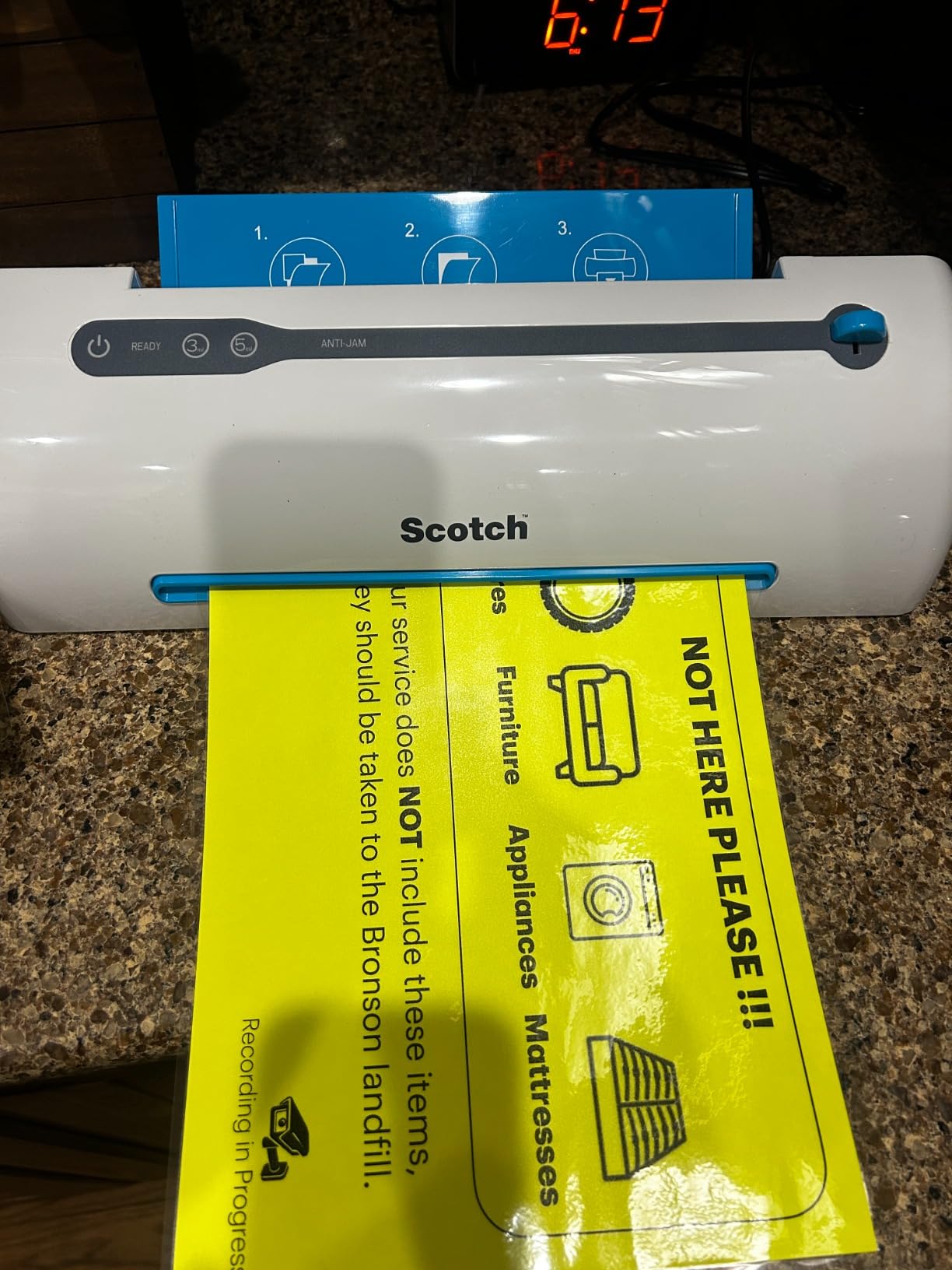 Scotch PRO TL906 Thermal Laminator Machine, 9 Inch | White/Blue, Laminate Recipe Cards, Photos, Documents, For Home, Office, or School Supplies customer photo 2