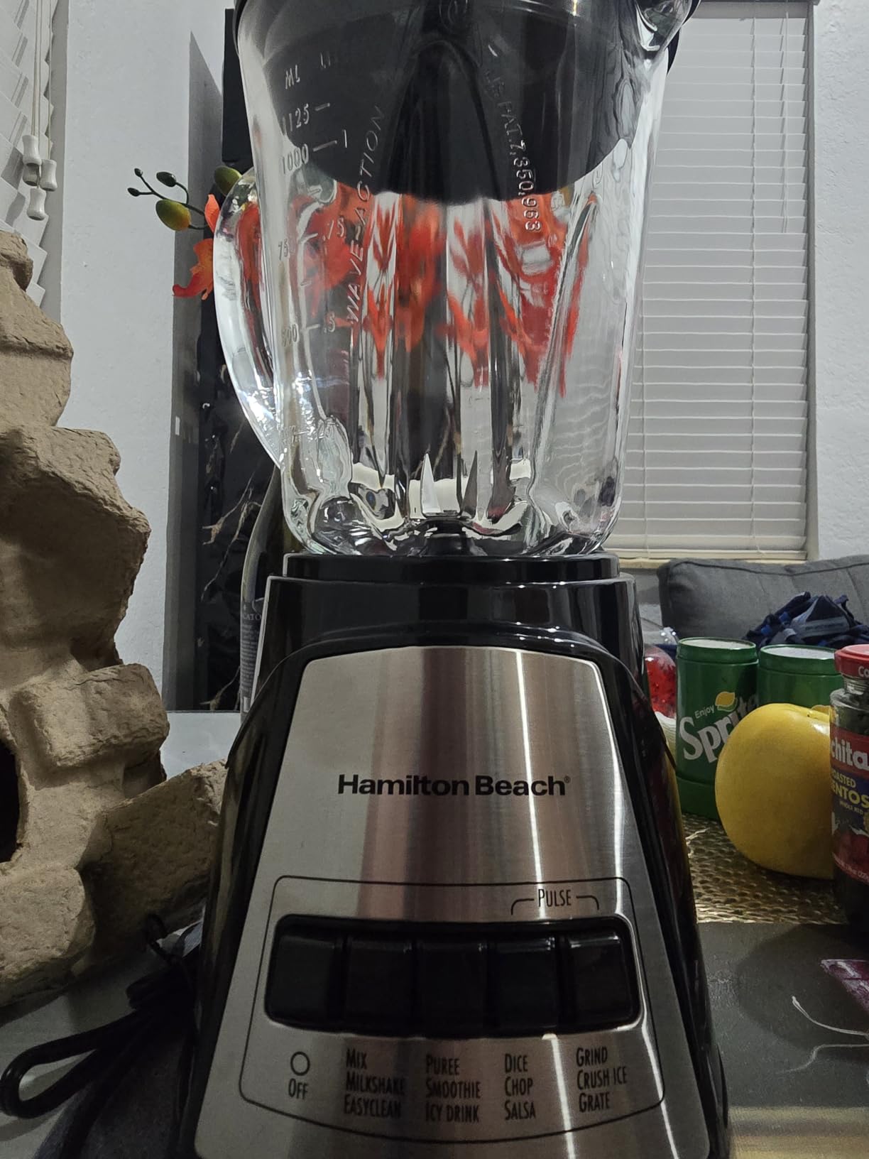 Hamilton Beach Power Elite Blender For Smoothies With Wave Action System | 40 oz. Glass Jar | 12 Functions Including Puree, Crush Ice | 700 Watts | Black | 58148AG customer photo 1