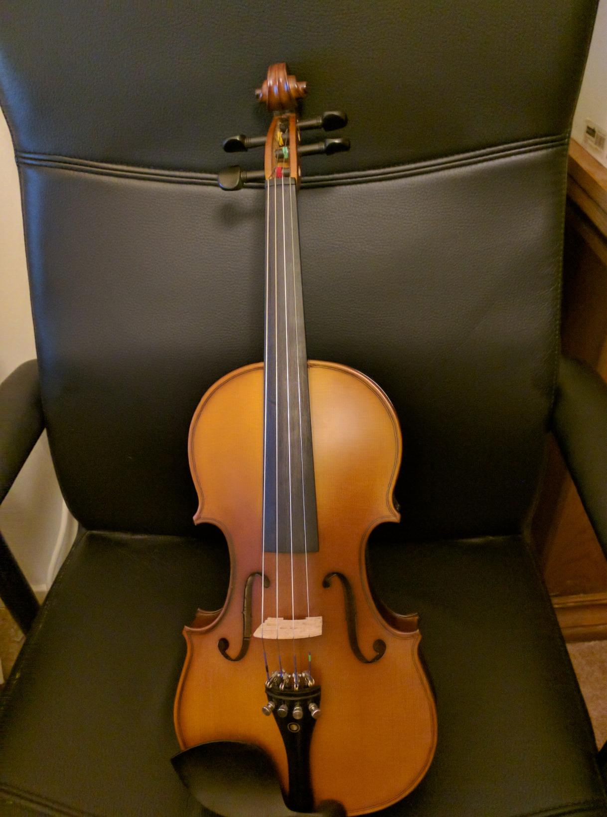 Cecilio Full Size 4/4 Violin with Hard Case & Shoulder Rest - Solidwood Ebony Fitted Violin with Premium Strings, Ideal for Beginners customer photo 2