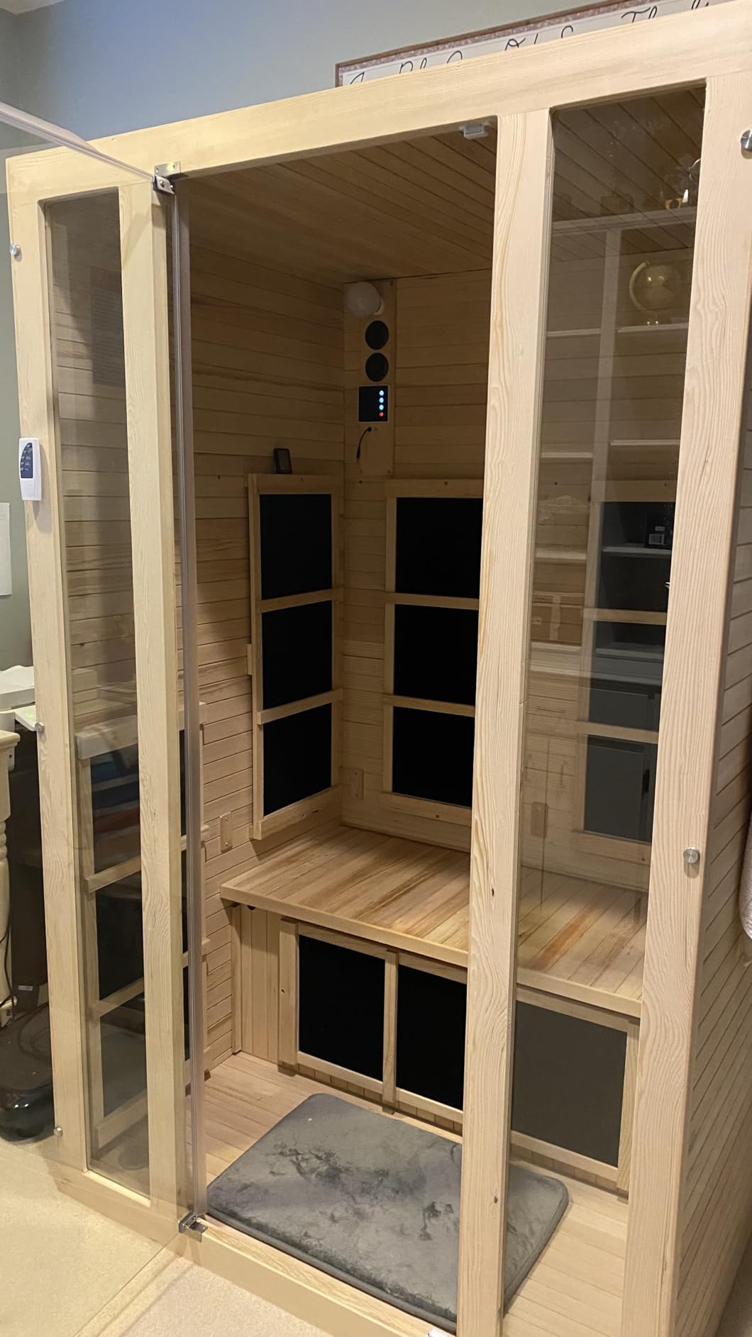 Joyous 2-Person Low EMF Far Infrared Sauna, Hemlock Wood | 7 Carbon Fiber Heaters with Chromotherapy Light for Home Indoor Spa and Relaxation, Canadian Hemlock Wood customer photo 2