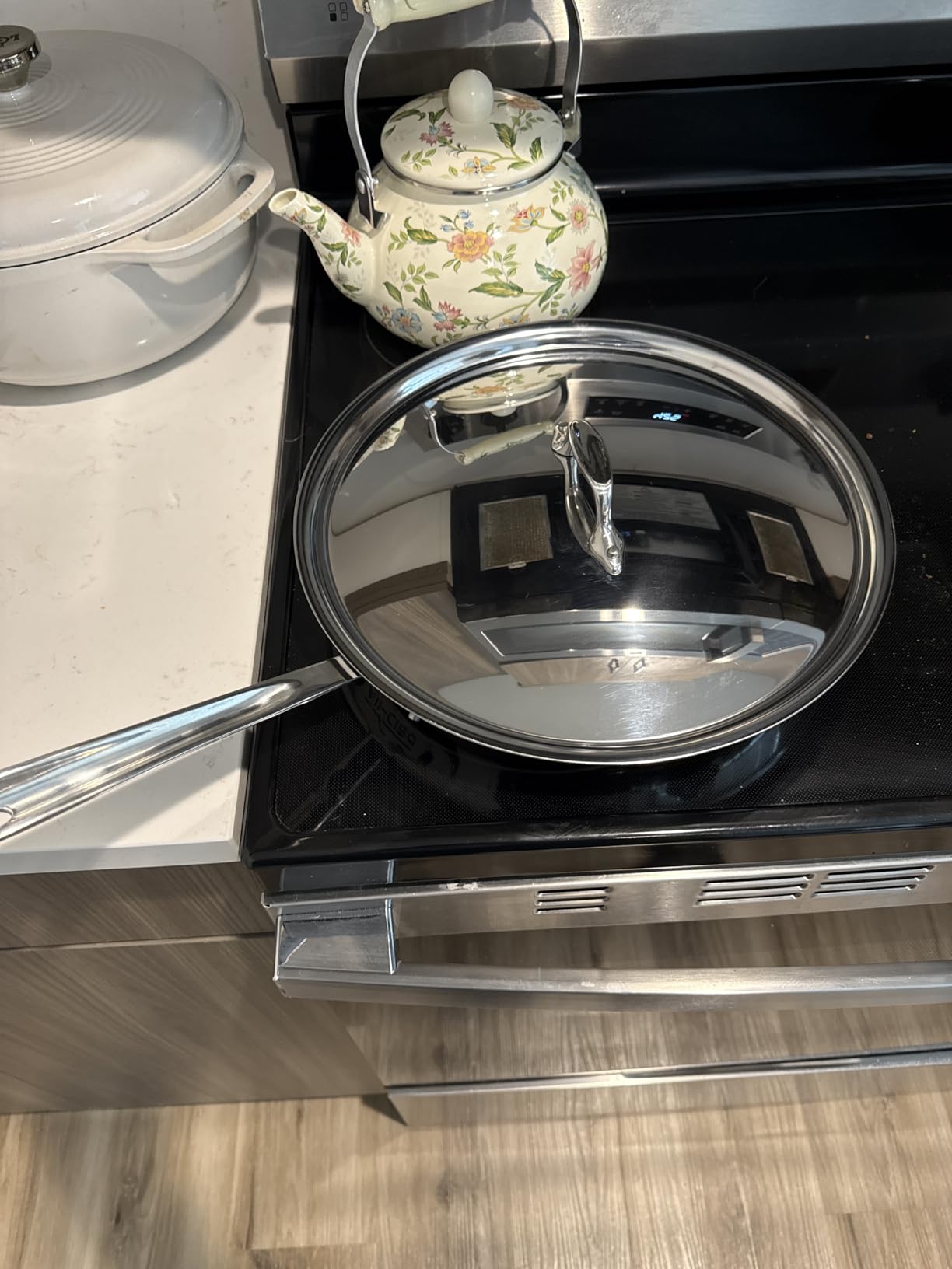 All-Clad D3 Stainless Steel 12 inch Frying Pan With Lid - Made in the USA - Professional Cookware - Oven Safe & Induction Compatible customer photo 2