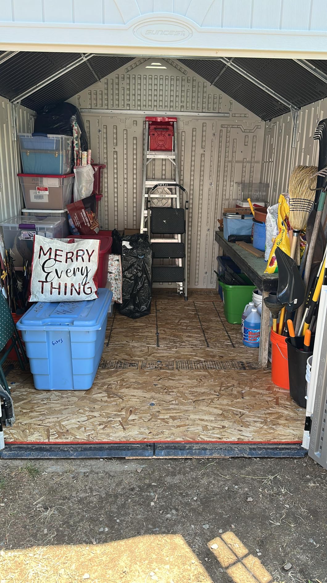 Suncast 8x10 Ft. Outdoor Storage Shed - Large Resin Outdoor Shed with Floor Included, Lockable Double Doors & Skylights. 547 Cu Ft Tremont Garden Resin Shed for Lawn Tools, Riding Mowers, & Bikes customer photo 1