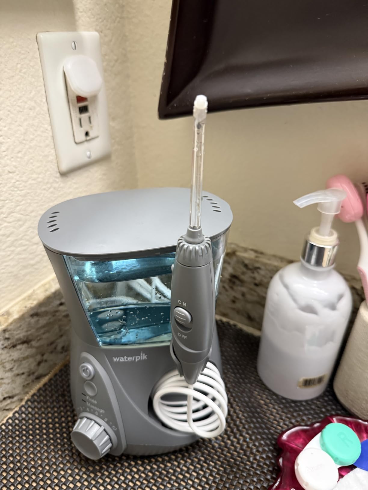 Waterpik Aquarius Countertop Water Flosser with 10 Settings, 7 Tips, White | For Daily Home Gum Health, Dental Braces, Implants, Teeth Cleaning, Multiple Users, ADA Accepted WP-660 customer photo 2