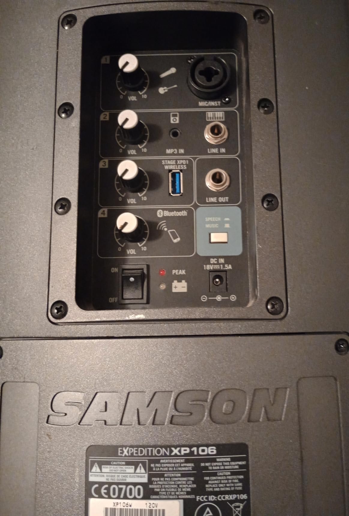 Samson XP106W Rechargeable 100W Portable Pa with Bluetooth and Wireless Mic | 100W Class-D Pa, 6 Woofer and 1 Tweeter, Up to 20-Hr Rechargeable Battery, Includes XPD1 Wireless Handheld Mic customer photo 1