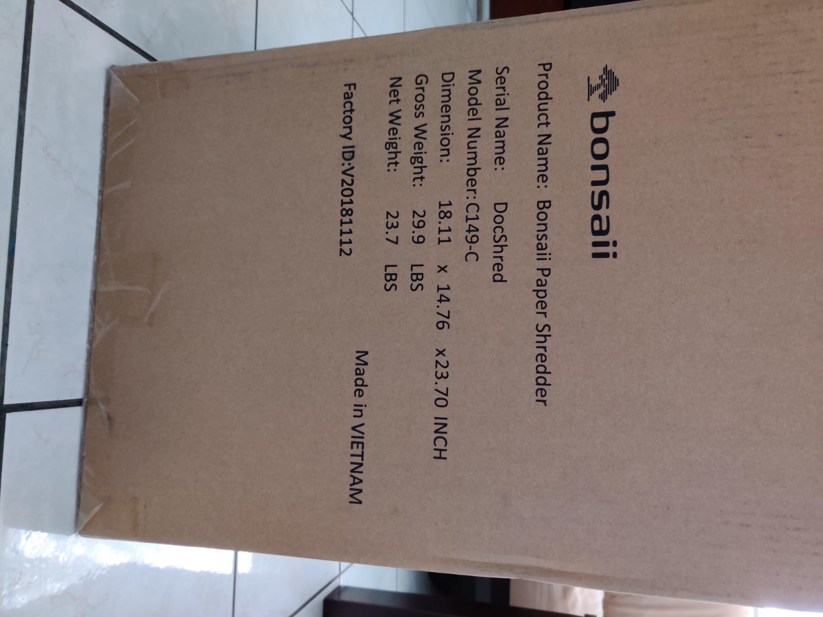 Bonsaii 18-Sheet Cross-Cut 60-Min Run Heavy Duty Paper Shredder | Anti-Jam, P-4 Security Level, 62dB Ultra-quiet, 6-Gal Bin with Casters, Shreds Credit Cards & Staples C149-C customer photo 1