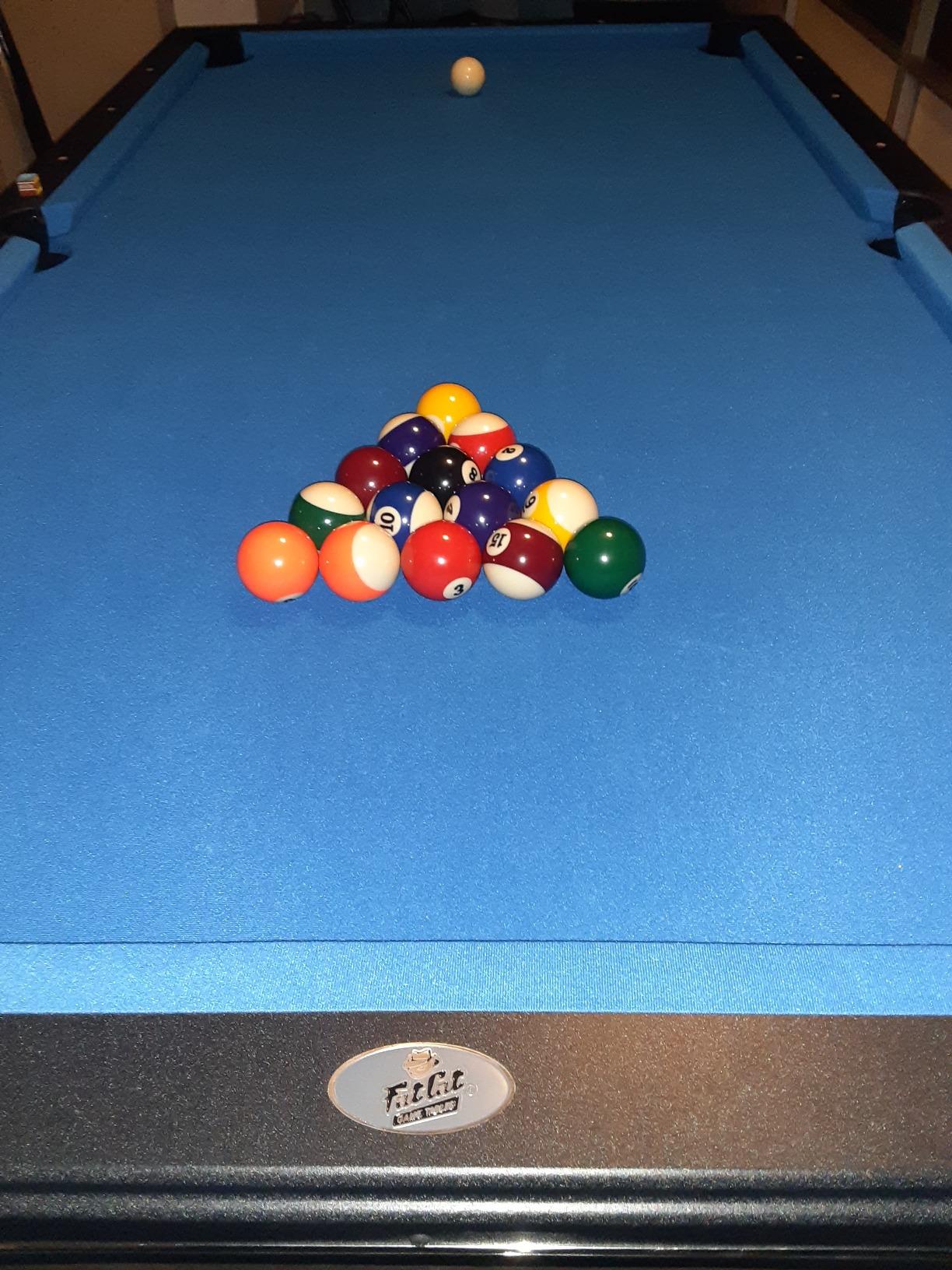 Fat Cat Tucson 7 Foot Pool Table with Automatic Ball Return, Billiard Table with Arcade Style Black Finish, 818 Bumpers, Includes Cues and Balls customer photo 2