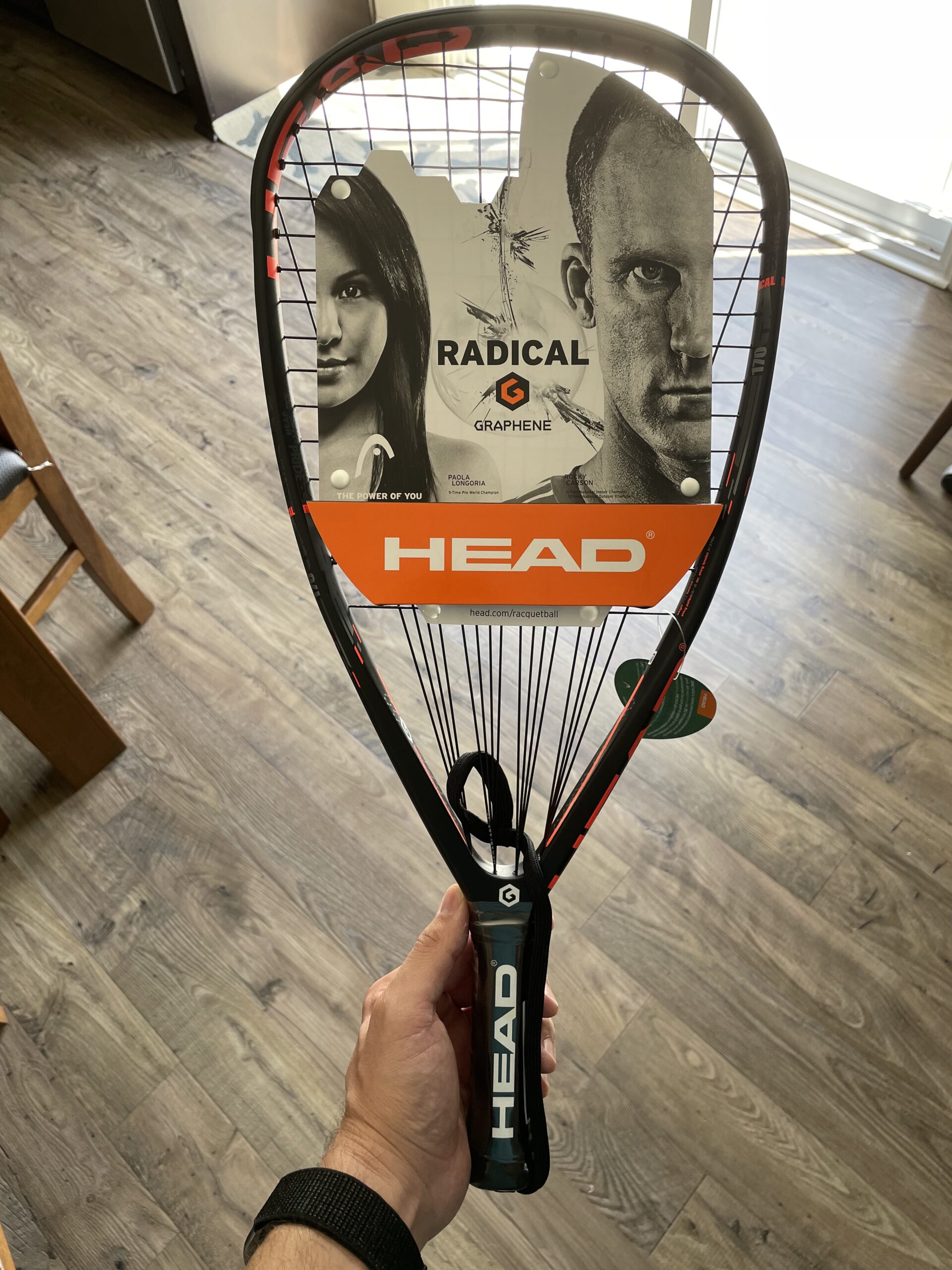 HEAD Graphene Radical 160/170/180 Racquetball Racquet Series | Graphene Technology with Adaptive Fan Pattern customer photo 1