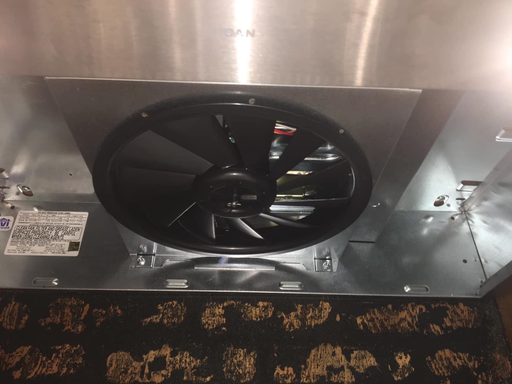 Broan-NuTone BCSQ130SS Three-Speed Glacier Under-Cabinet Range Hood with LED Lights ADA Capable, 1.5 Sones, 375 Max Blower CFM, 30-Inch, Stainless Steel customer photo 1