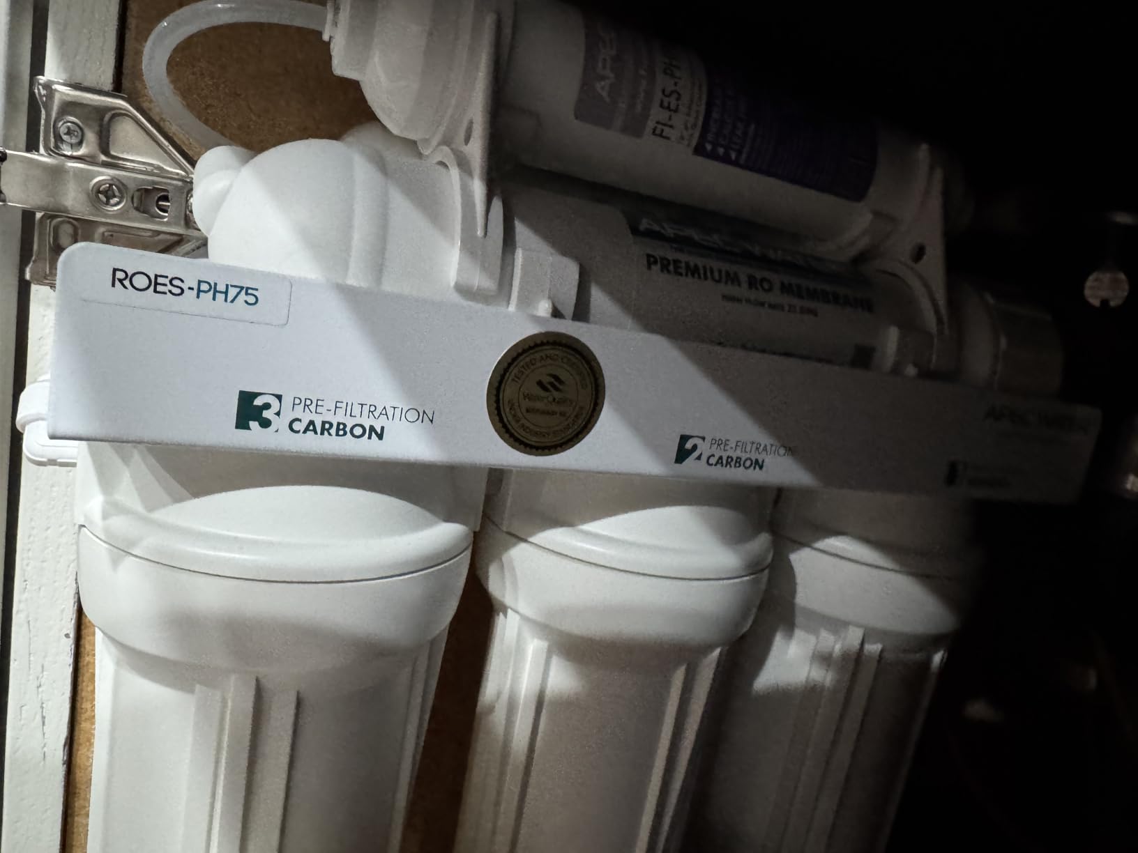 APEC Water ROES-PH75, 6-Stage Under Sink RO System, Alkaline, 75 GPD | NSF Certified 372 & 58, Reduces 99% of Impurities, 75 GPD, 6-Stage Filtration, Under Sink Installation customer photo 1