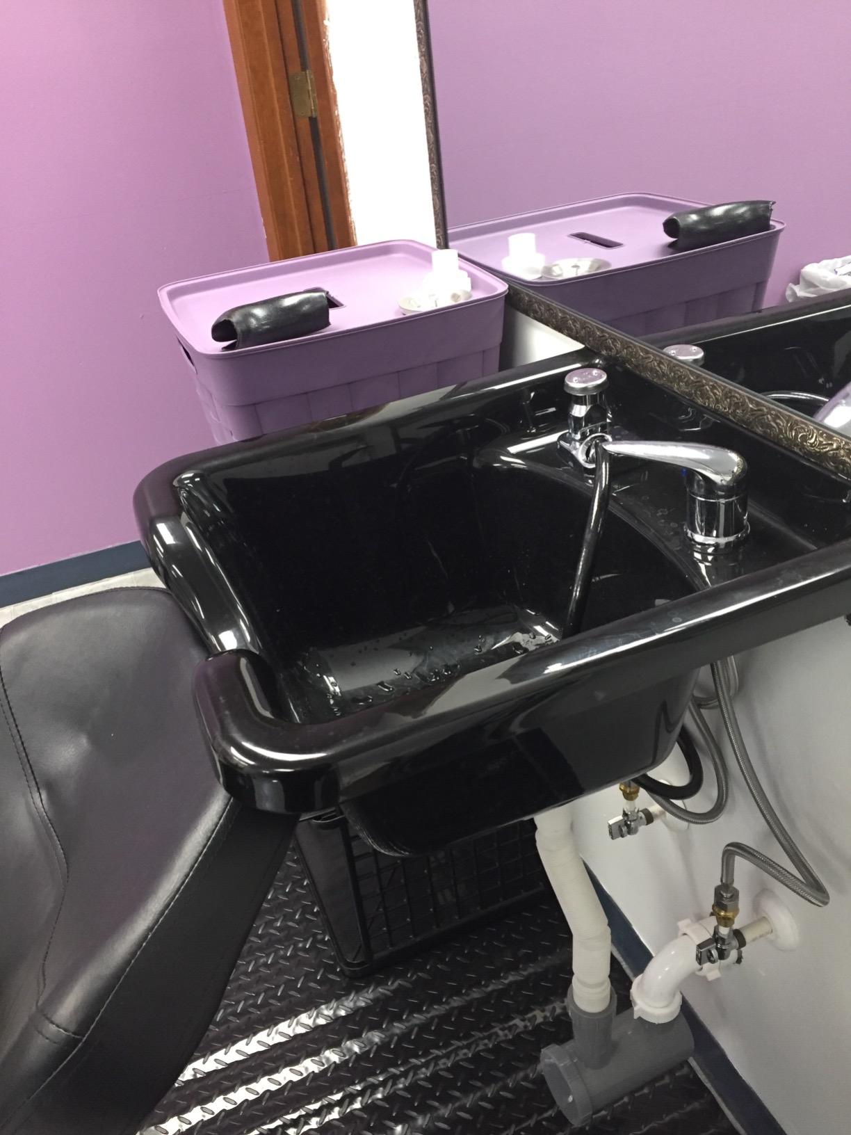 BYOOTIQUE Shampoo Bowl Salon Sink with Gel Neck Rest Hair Trap CUPC Vacuum Breaker | Square Wall Mounted, Hair Washing Basin Station, Portable Shampoo Bowl, with Hair Trap, for Home Barbershop Nursing Home customer photo 2
