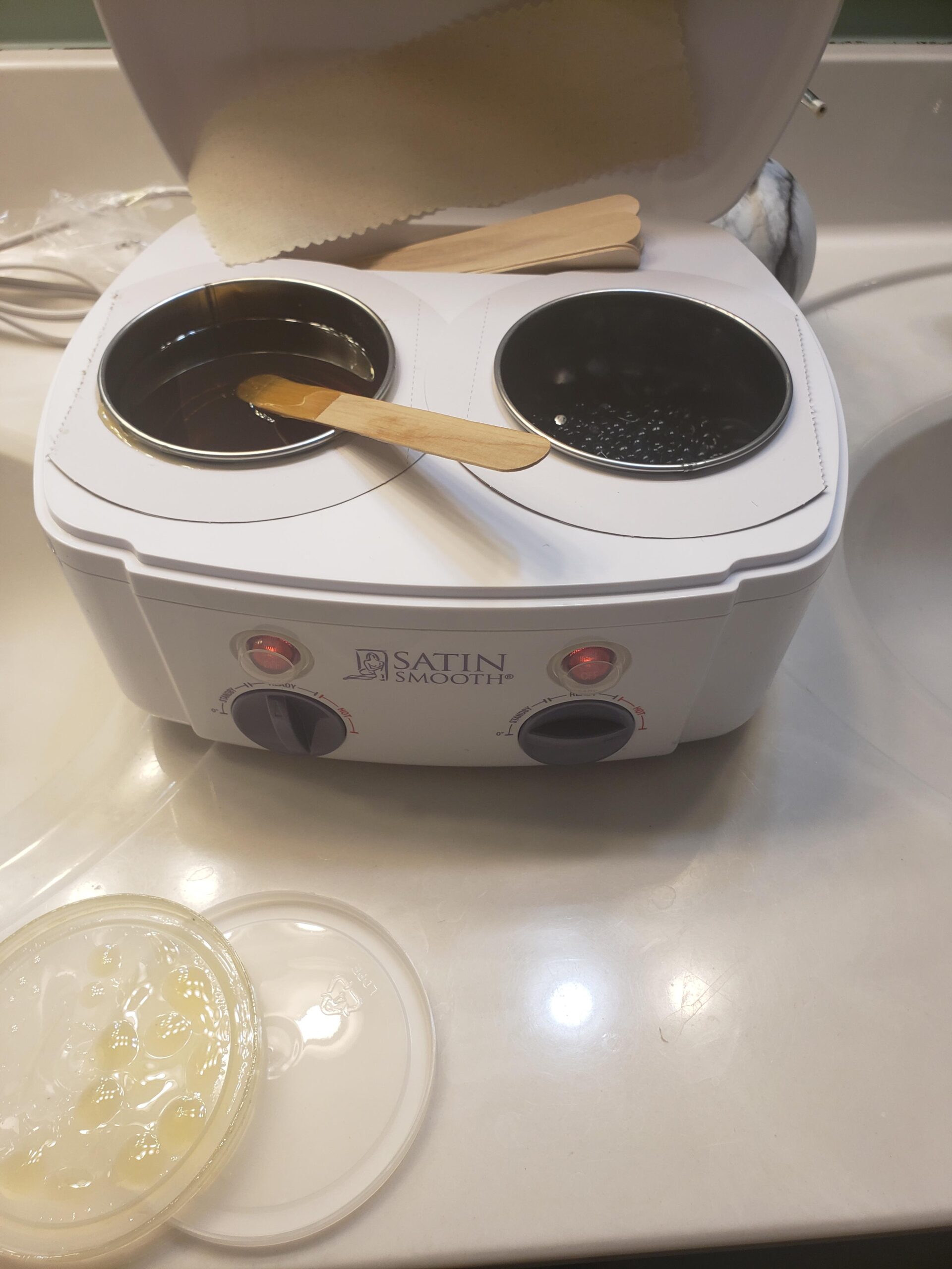 Satin Smooth Double Wax Warmer - Dual Pot Wax Heater for Hair Removal & Waxing Treatments, Salon & At Home Use customer photo 2
