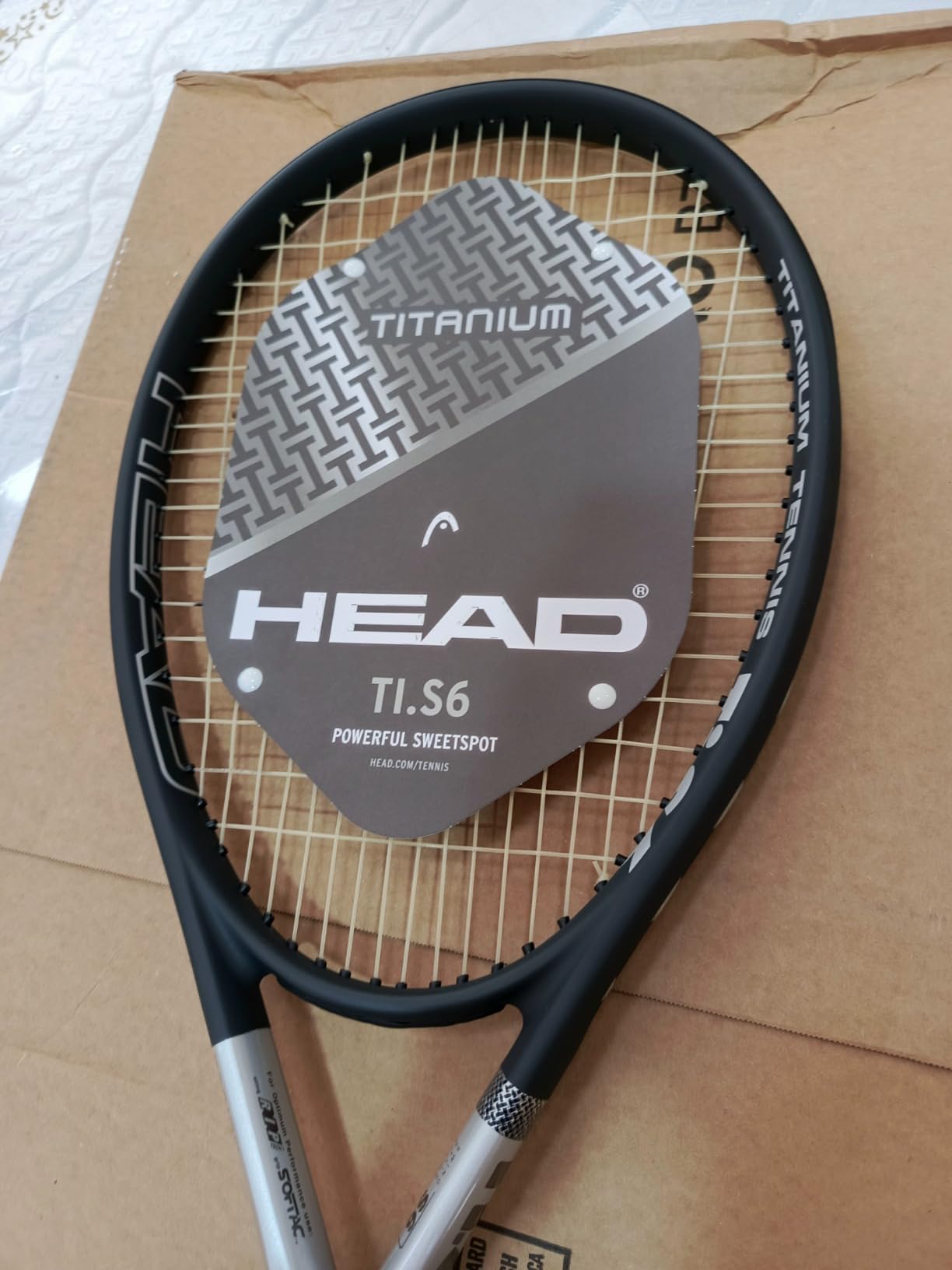 HEAD Ti S6 Tennis Racket | Pre-Strung with Synthetic Gut 16G String customer photo 2