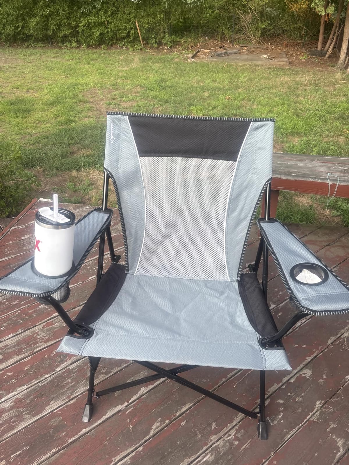 Kijaro Portable Camping Chairs - Dual Lock Folding Sports Chair for Outdoor & Lawn - Hallet Peak Gray customer photo 2