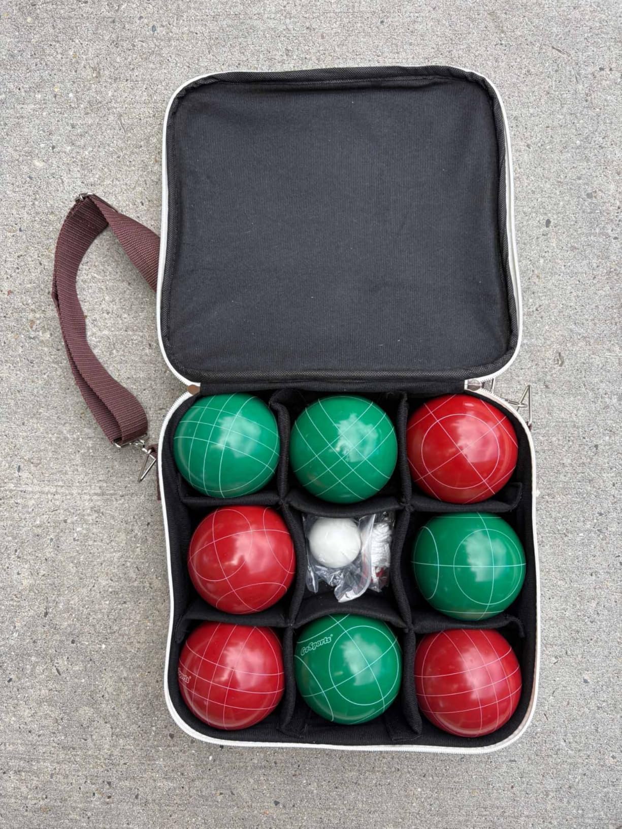 GoSports 100 mm Regulation Bocce Set with 8 Balls, Pallino, Case and Measuring Rope - Premium Official Size Set customer photo 1