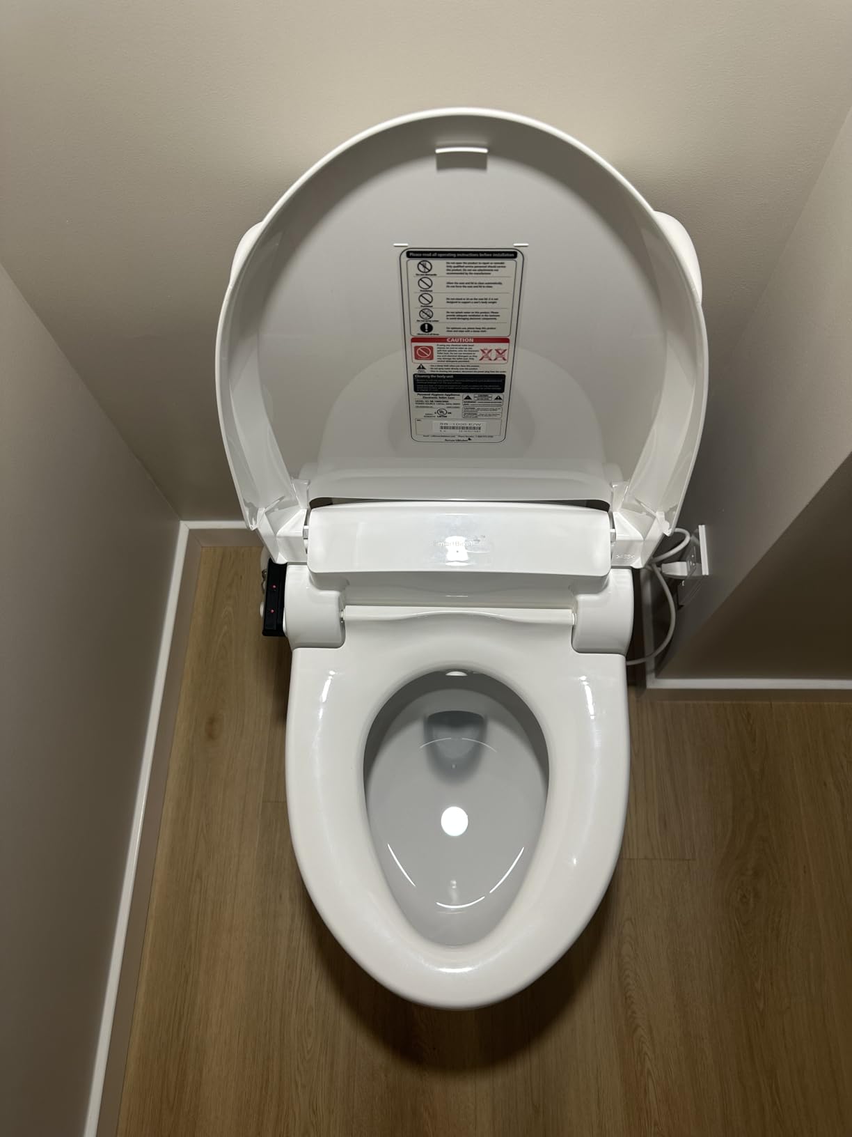 SmartBidet SB-1000 Smart Bidet Electric Bidet Toilet Seat with Heated Seat, Warm Water, Air Dryer - Remote Control, Elongated customer photo 2