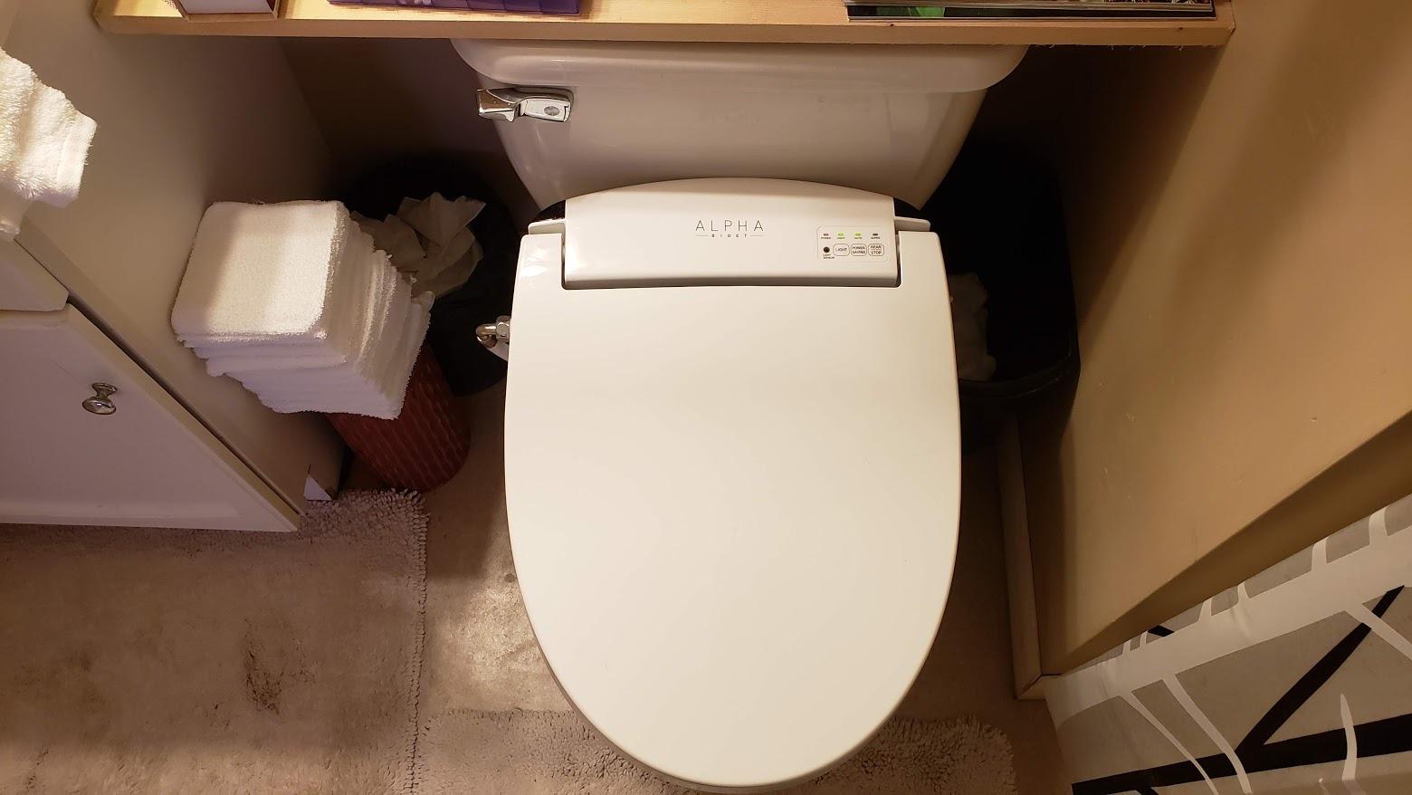 ALPHA BIDET JX2 Elongated Bidet Toilet Seat, White, Endless Warm Water, Bowl Mist, LED Light, Quiet Operation, Wireless Remote, Stainless Steel Nozzle, Sittable Lid, 3 Year Warranty customer photo 1