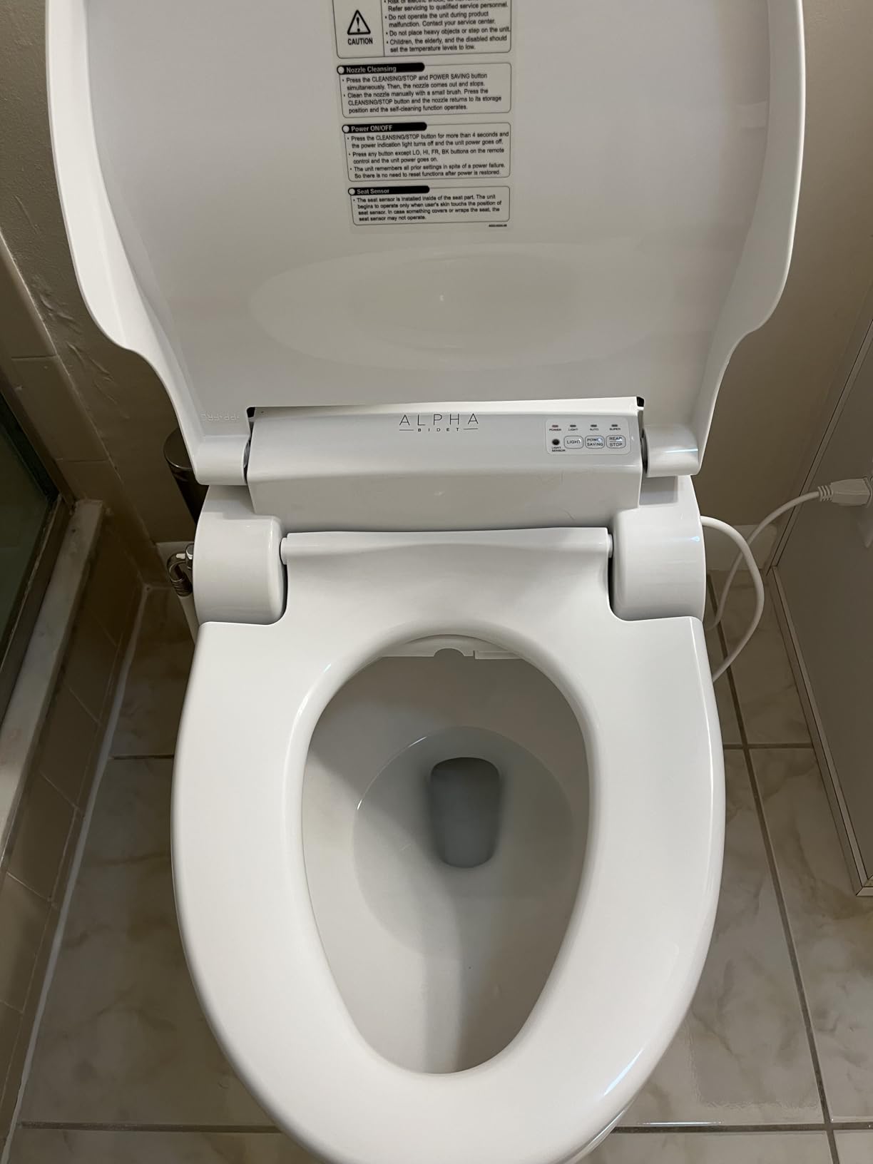 ALPHA BIDET JX2 Elongated Bidet Toilet Seat, White, Endless Warm Water, Bowl Mist, LED Light, Quiet Operation, Wireless Remote, Stainless Steel Nozzle, Sittable Lid, 3 Year Warranty customer photo 2