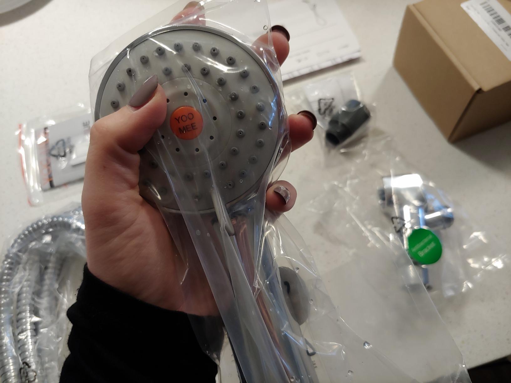HO2ME High Pressure Handheld Shower, Power Boost Resists Low Flow, Chrome | Against Weak Pressure, Pulsating Massage for Deep Rinsing, with 79 Inch Stainless Steel Hose, Rotatable Mount Arm, Multi-Mode customer photo 2