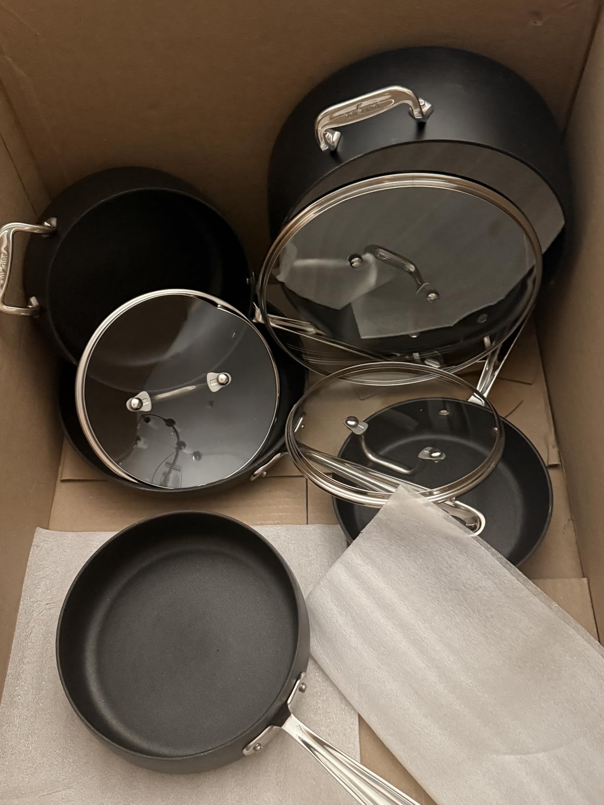 All-Clad HA1 Hard Anodized Nonstick Cookware Set 10 Piece Induction Oven Broiler Safe 500F, Lid Safe 350F Pots and Pans Black customer photo 1