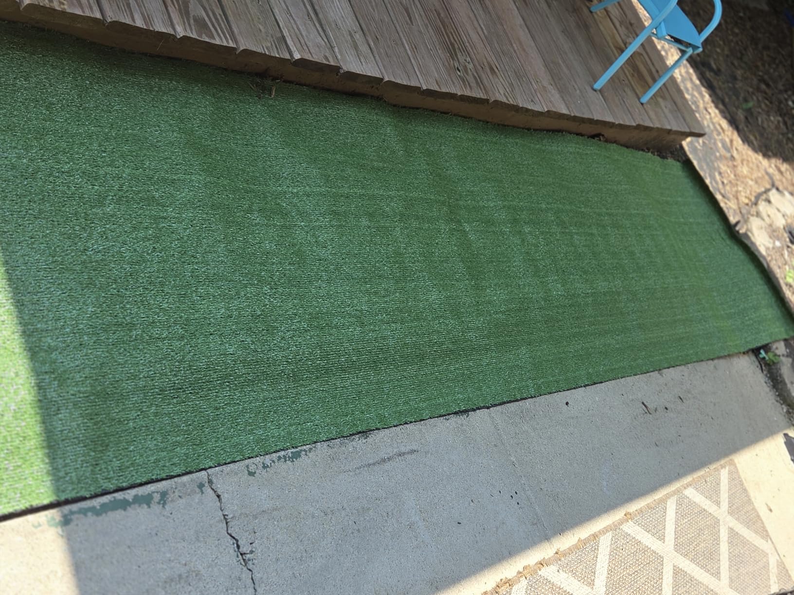 Ottomanson Artificial Grass Outdoor Runner Rug 2'7