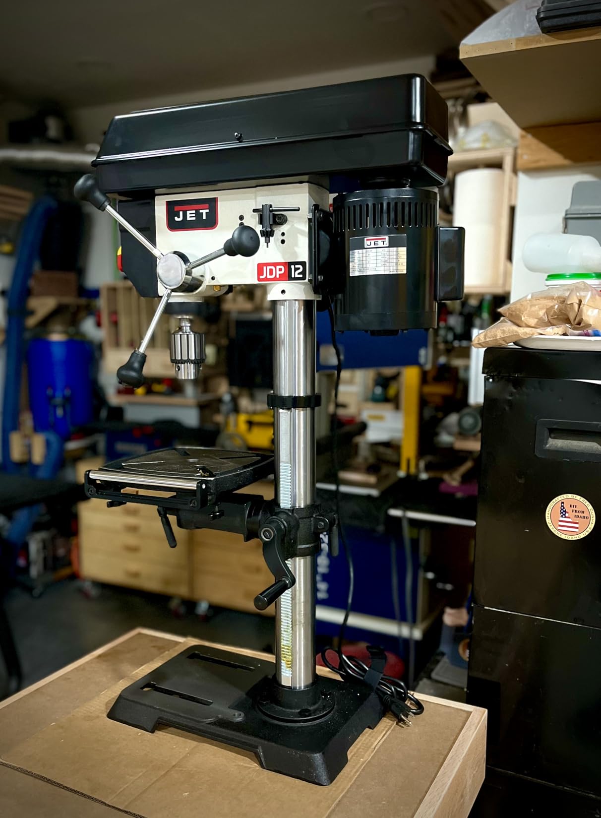 JET 12-Inch Benchtop Drill Press, Variable Speed, 1/2 HP, 115V 1Ph (Model JWDP-12) customer photo 1