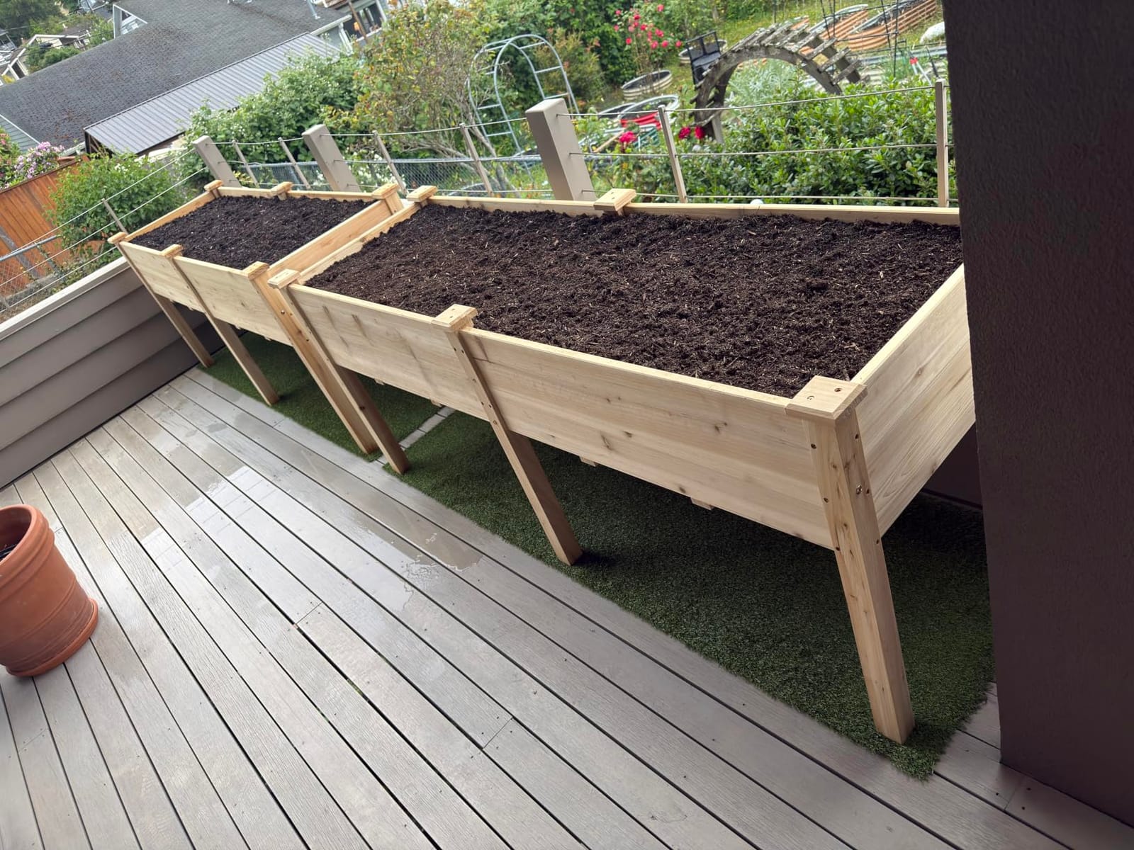 Best Choice Products 48 x 24 x 30 Inches Raised Garden Bed, Elevated Wood Planter Box Stand for Backyard, Patio, Balcony with Bed Liner, 200 Pound Capacity - Natural customer photo 1
