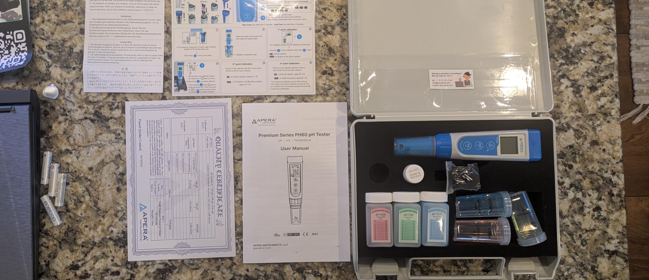Apera Instruments AI311 Premium Series PH60 Waterproof pH Pocket Tester Kit, Replaceable Probe, ±0.01 pH Accuracy, Lcd display customer photo 2