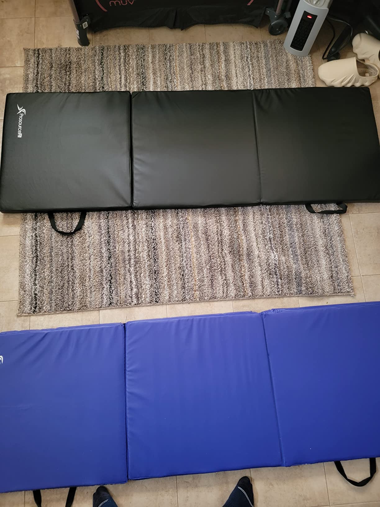 ProsourceFit Tri-Fold Folding Thick Exercise Mat 6'x2' with Carrying Handles for MMA, Gymnastics, Stretching, Core Workouts customer photo 2