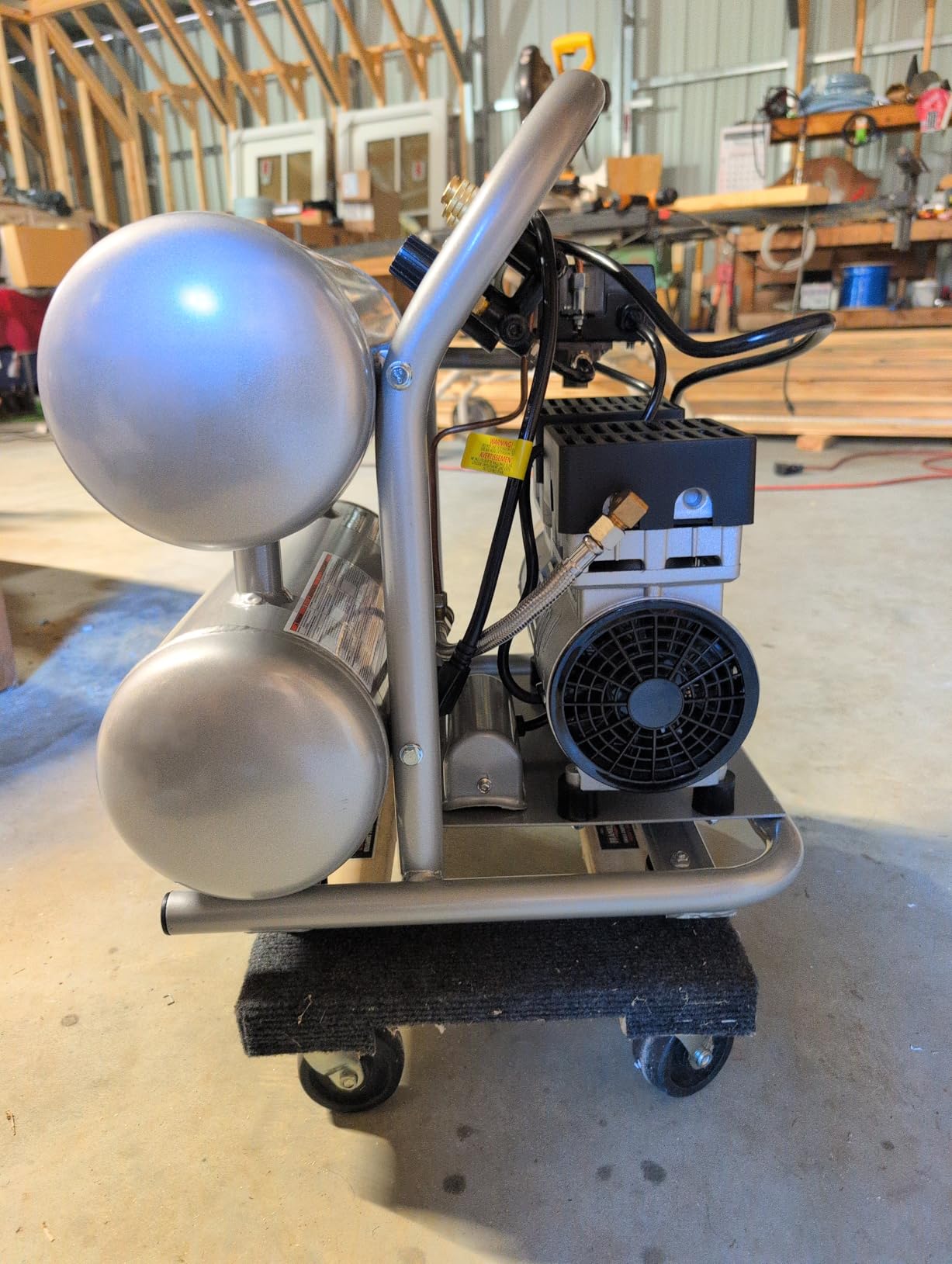 California Air Tools CAT-4610AC Ultra Quiet & Oil-Free 1.0 hp 4.6 gallon Aluminum Twin Tank Electric Portable Air Compressor customer photo 1