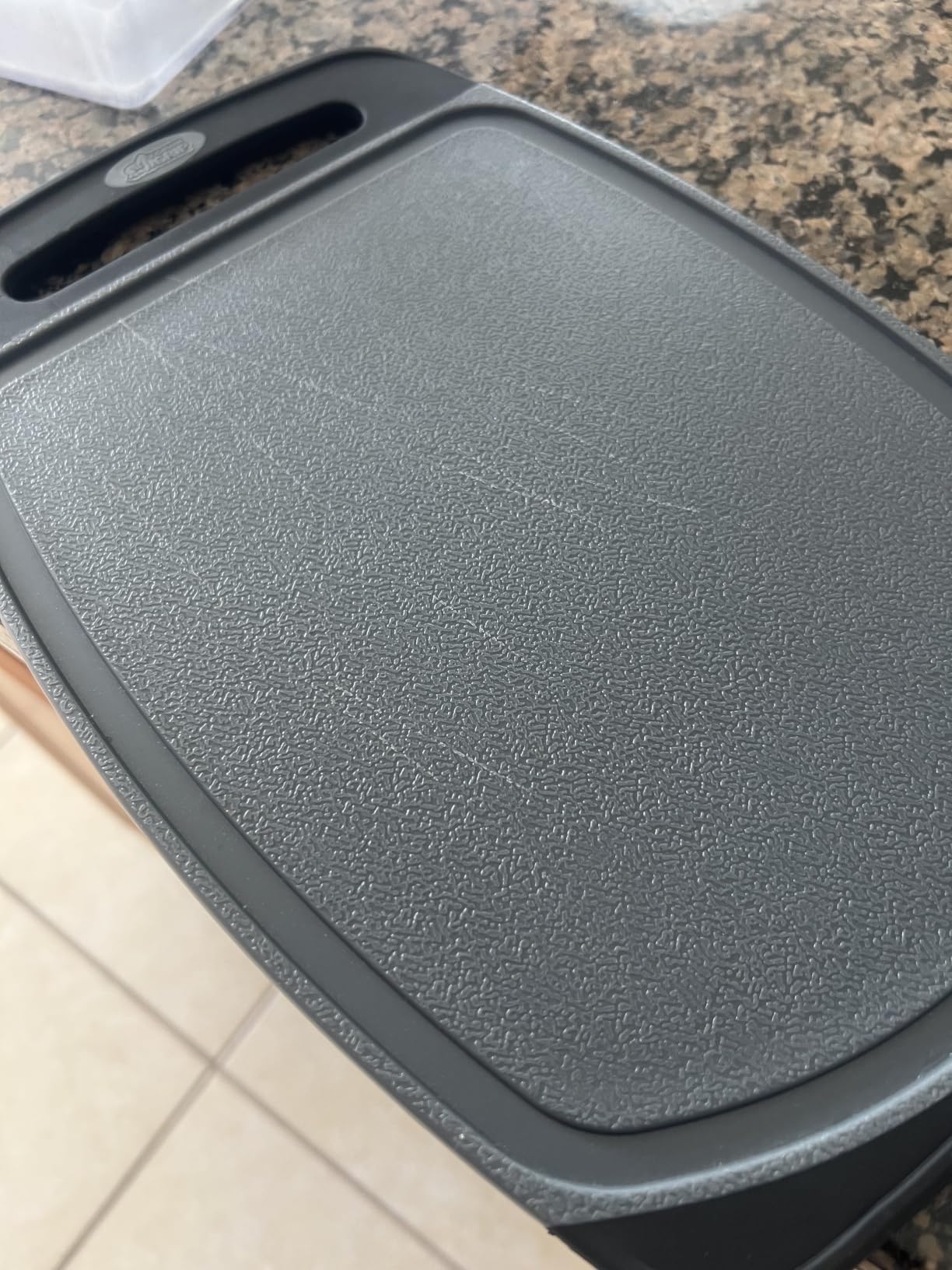GORILLA GRIP BPA-Free Reversible Kitchen Cutting Board, Set of 3, Black | US Designed, Nonporous, Slip Resistant Border with Juice Grooves, Dishwasher Safe, Durable Large Food Chopping Boards customer photo 1