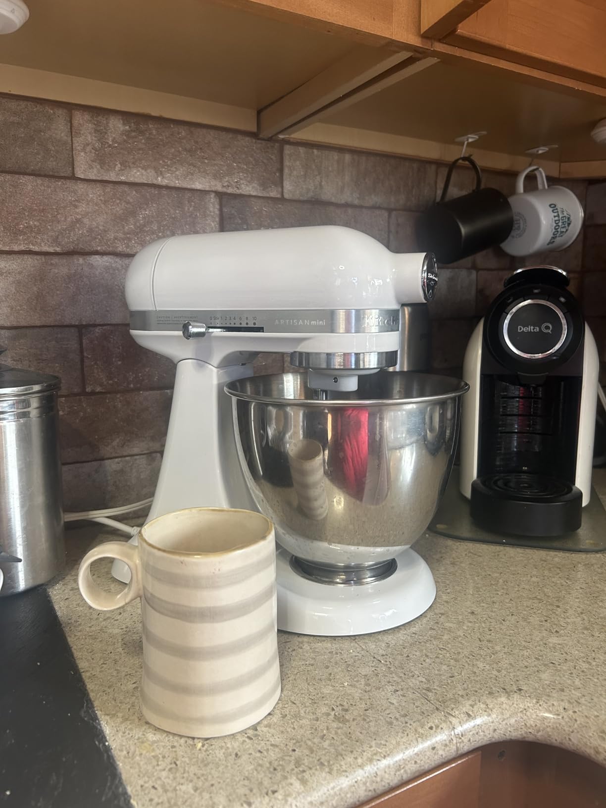 Artisan Mini, 3.5-Qt Tilt Head Stand Mixer, White | 3.5 Quart Capacity for Smaller Batches, Add ingredients with Tilt-Head Design, 10 Speeds, 3 Accessories, Model KSM3316XWH customer photo 2