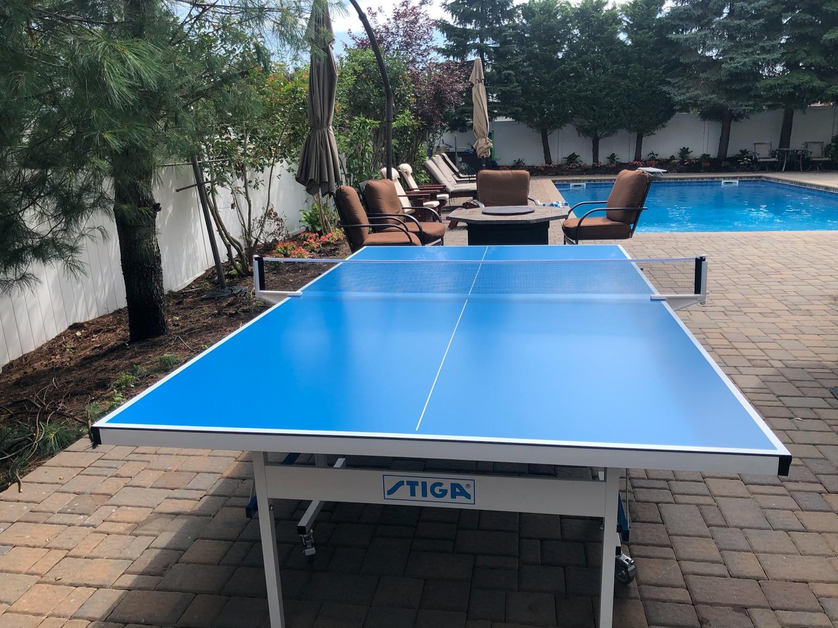 STIGA Outdoor Table Tennis Table - All-Weather Waterproof Aluminum Ping Pong Table with Net & Post, QuickPlay Assembly customer photo 1