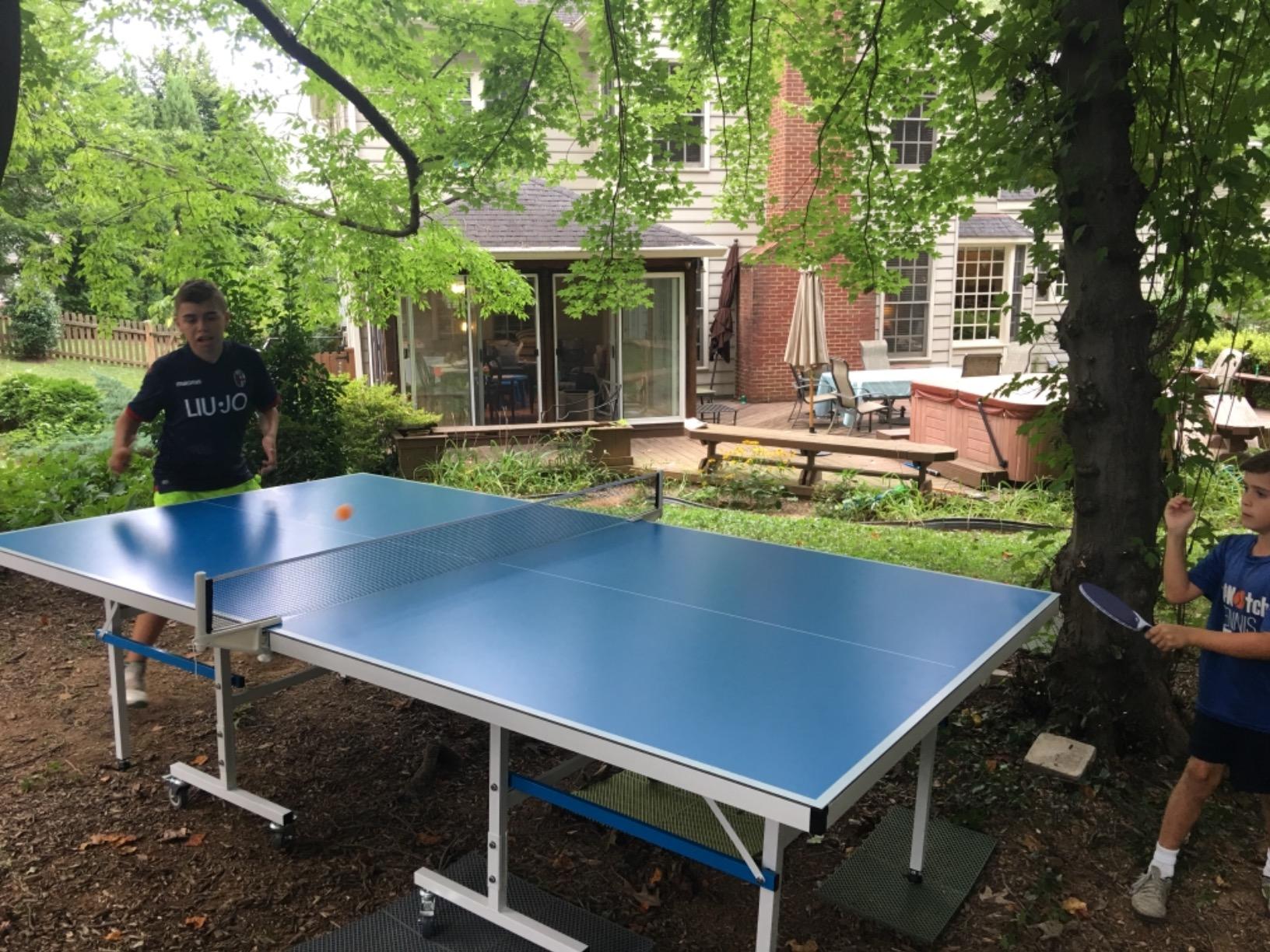 STIGA Outdoor Table Tennis Table - All-Weather Waterproof Aluminum Ping Pong Table with Net & Post, QuickPlay Assembly customer photo 2