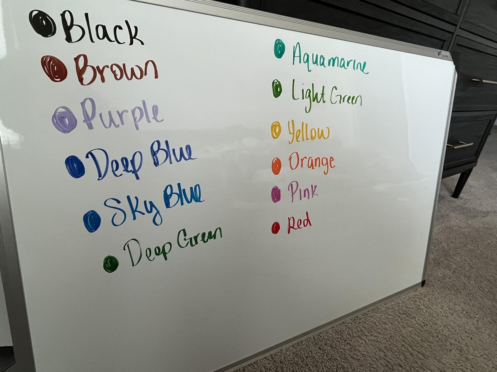VIZ-PRO Magnetic Whiteboard/Dry Erase Board, 48 X 36 Inches, Silver Aluminium Frame customer photo 1