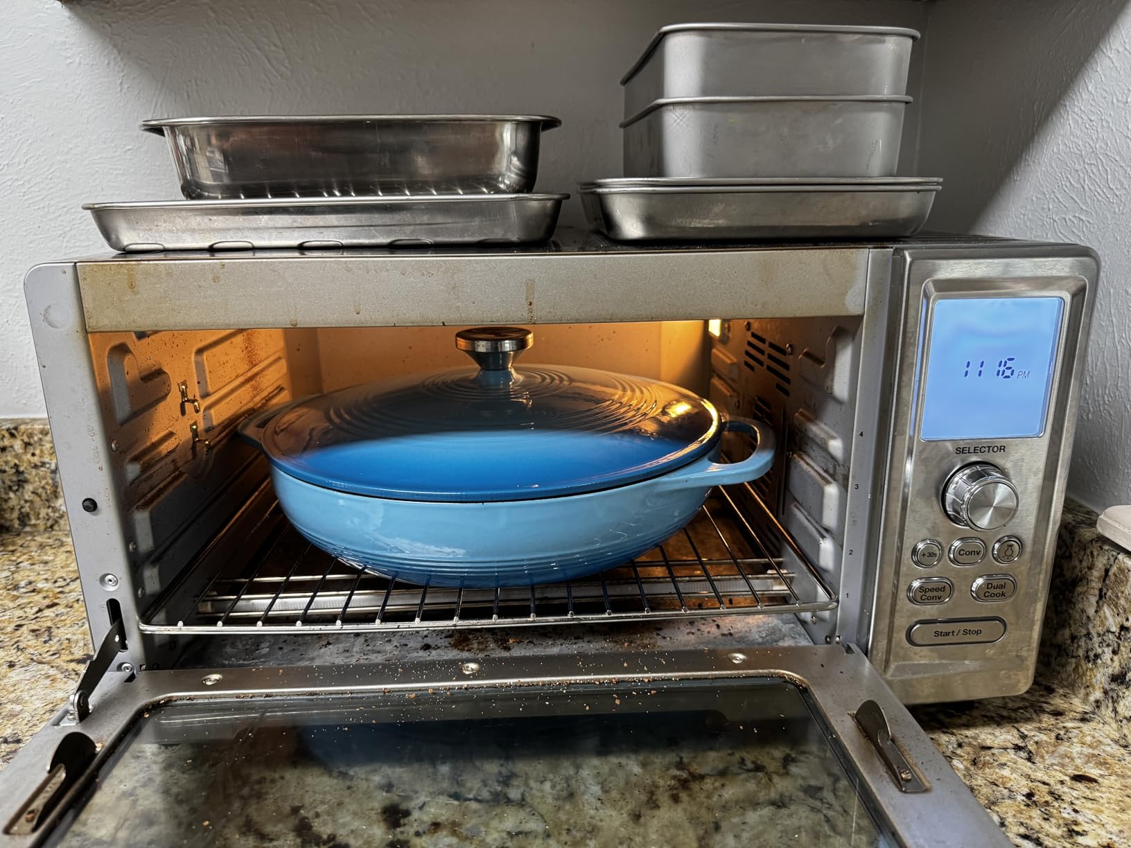 Cuisinart Convection Toaster Oven, 15-Function, 1800W, Stainless Steel | Stainless steel toaster oven with Exact Heat technology, nonstick interior fits 13
