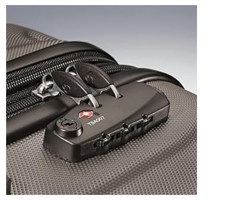 Samsonite Omni PC Hardside Expandable Luggage with Spinner Wheels, Navy, Checked-Large 28-Inch customer photo 2
