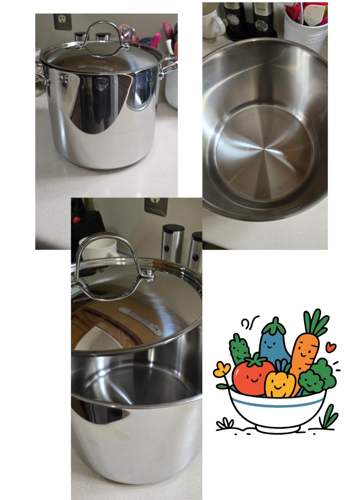 Cooks Standard Heavy Duty Stainless Steel Stock Pot - Large Deep Pot | 8 Quart Stainless Steel Stock Pot with Lid, Nonstick Thick Bottom Deep Cookware for Pasta, Spaghetti, Canning & Family Meals customer photo 1