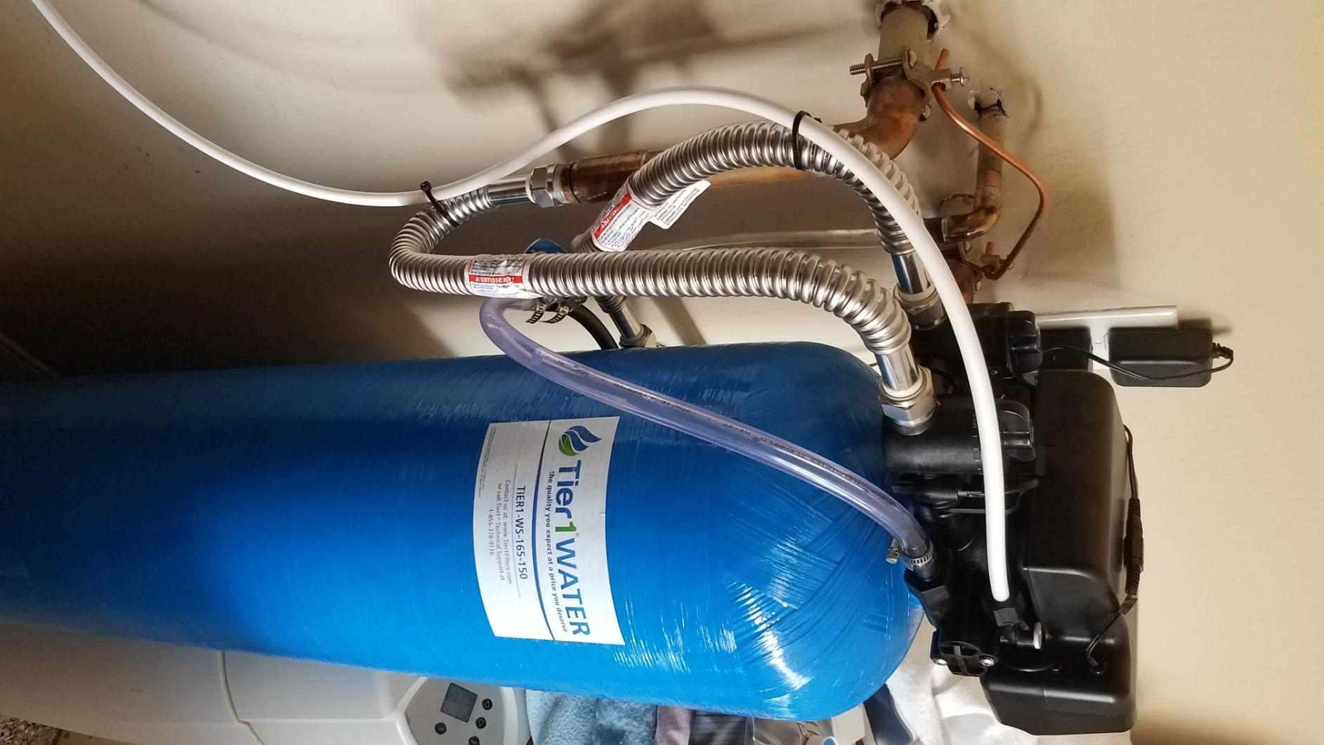 Tier1 48,000 Grain Water Softener for 4-5 Bathroom Homes | Ceramic Valve | 1.5 Cu Ft Resin Tank | Metered Regeneration customer photo 2
